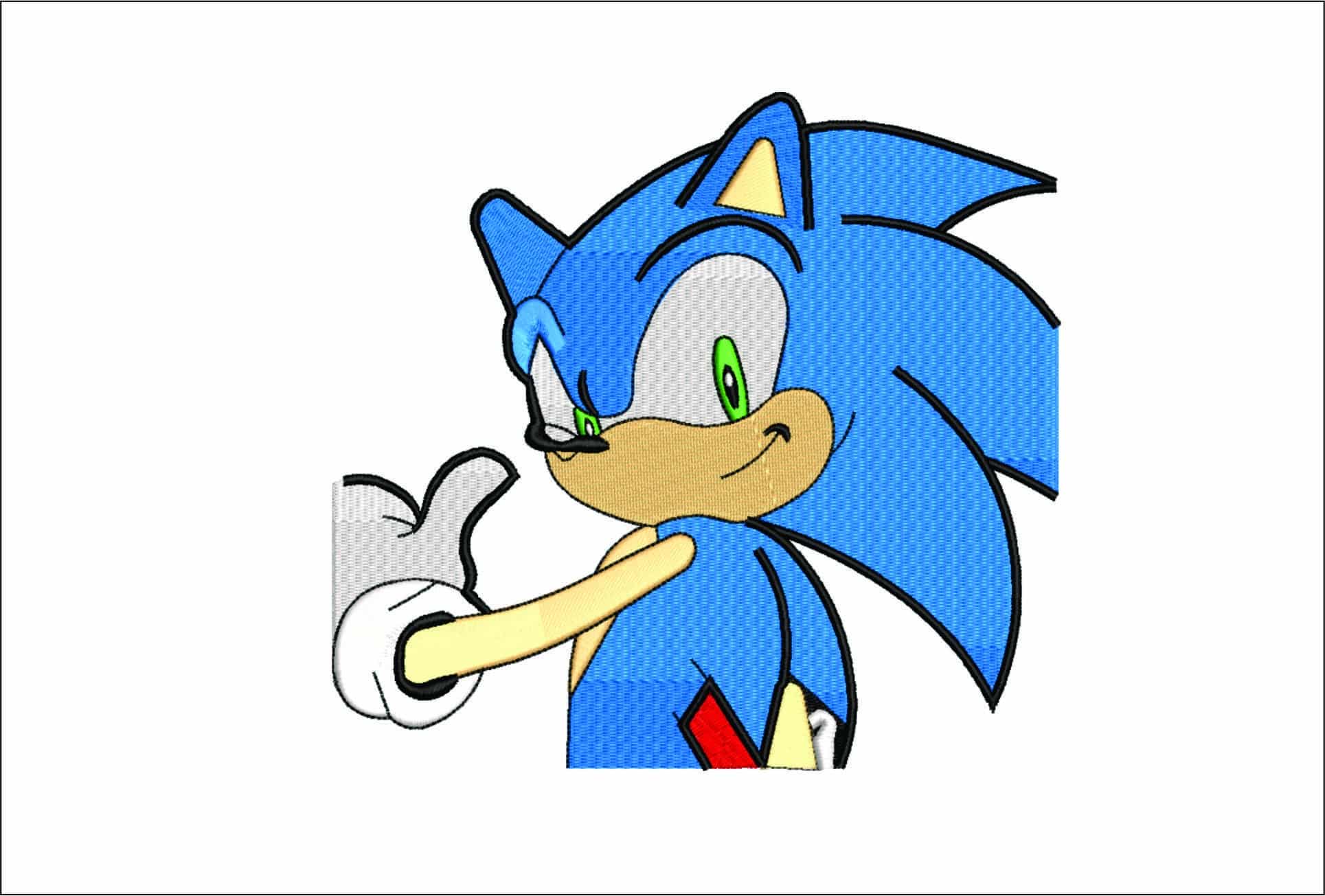 Sonic Hedgehog-Elegant embroidery design file - instant download