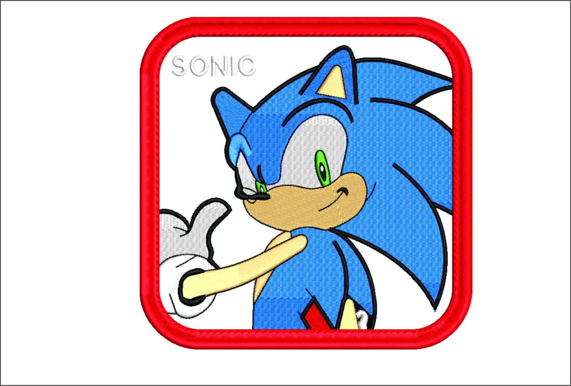 Sonic Hedgehog Frame-Elegant embroidery design file - instant download