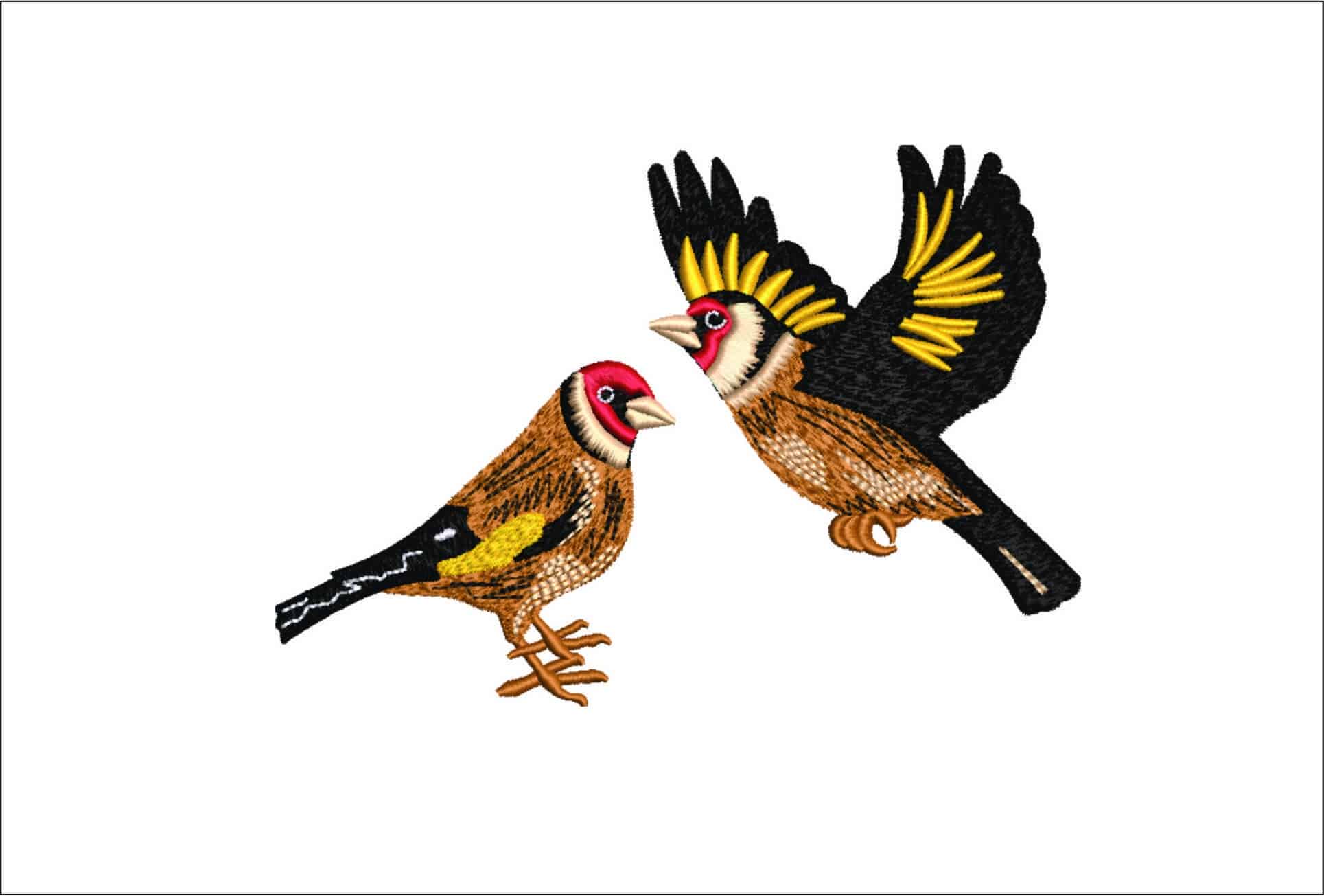 Sparrow Fly-Elegant embroidery design file - instant download