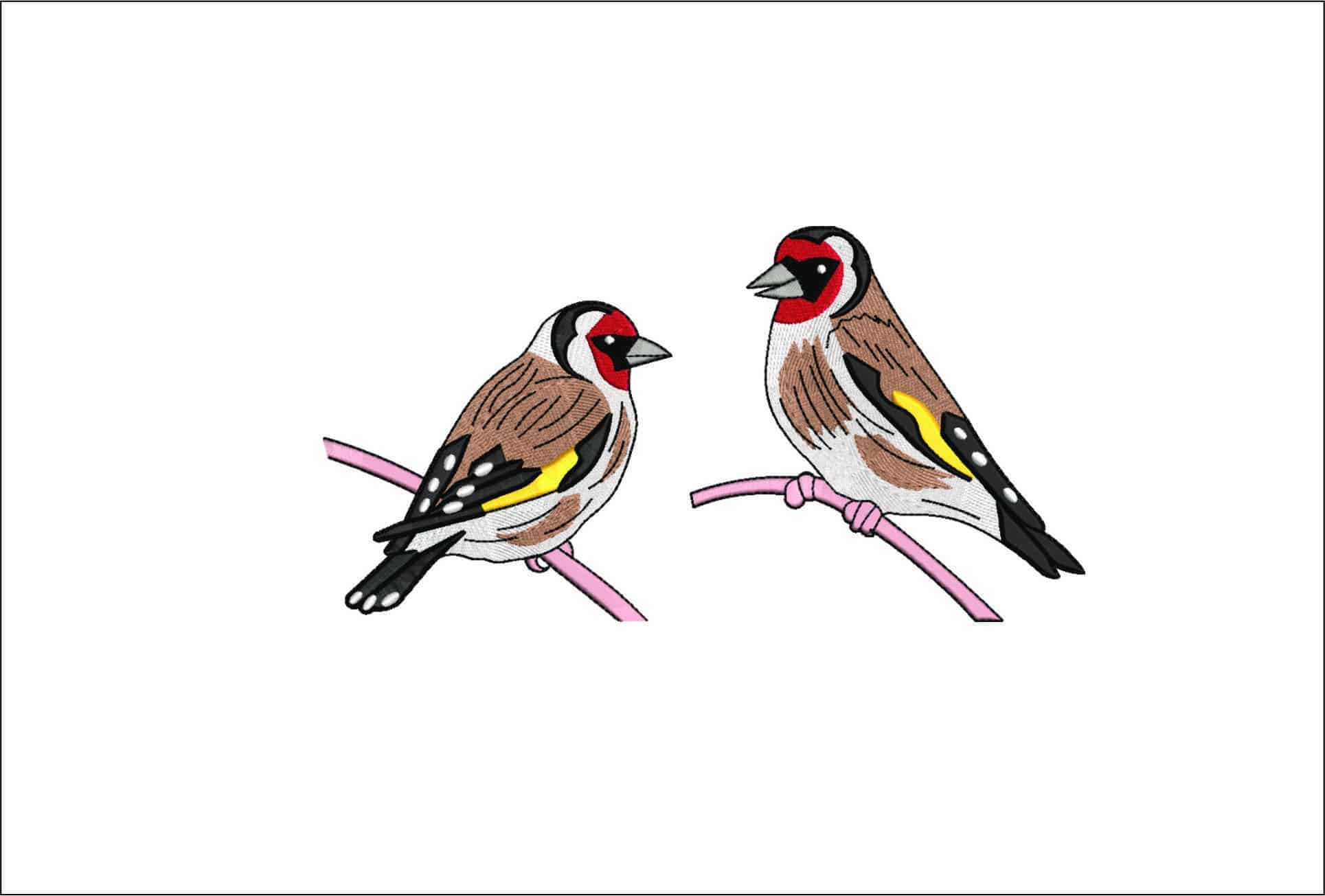 Sparrow on Branch-Elegant embroidery design file - instant download