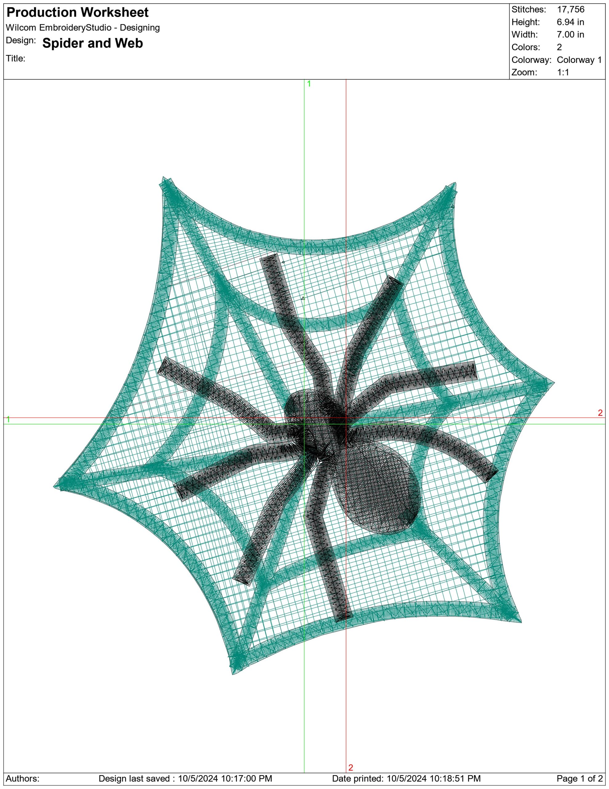 Spider and Web-Elegant embroidery design file - instant download — view 4