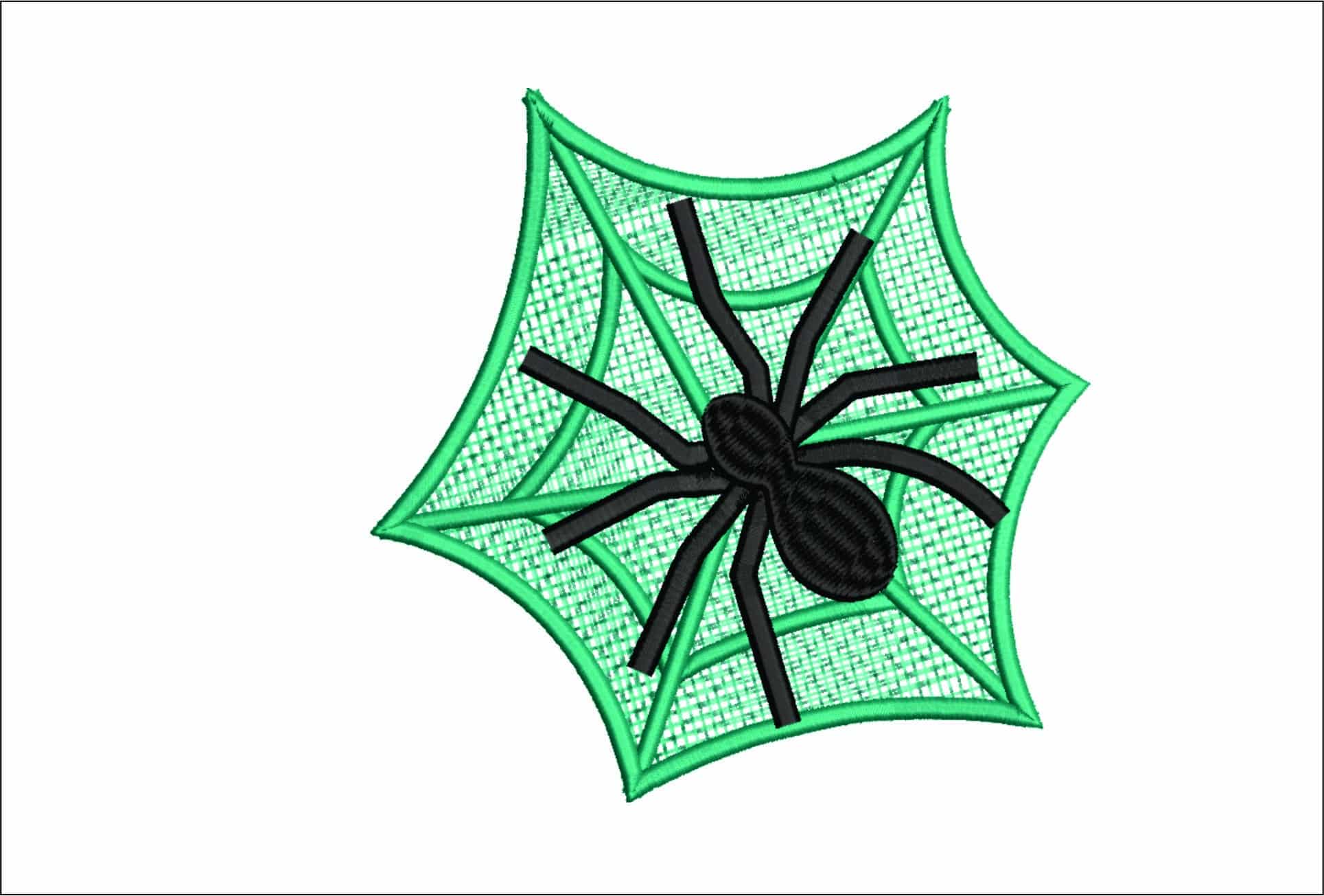 Spider and Web-Elegant embroidery design file - instant download
