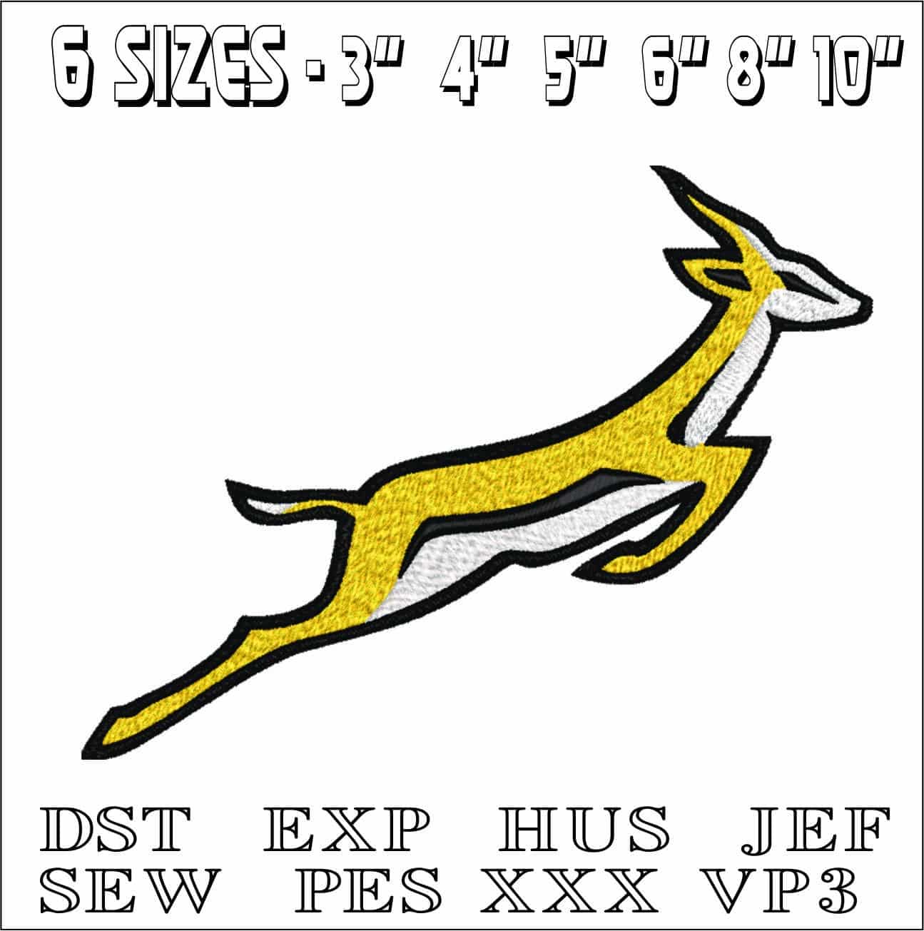 Springbok-Elegant embroidery design file - instant download — view 2