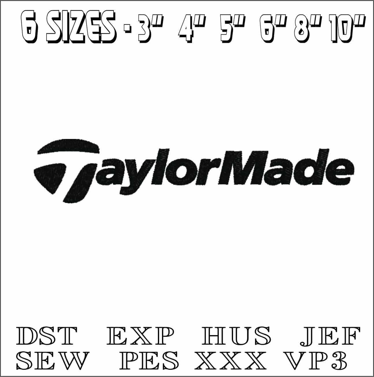 Taylormade-Elegant embroidery design file - instant download — view 2