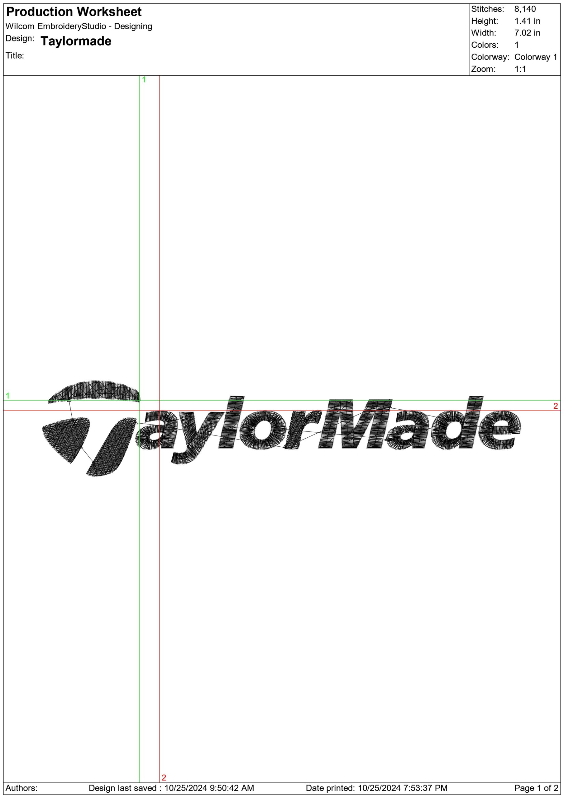 Taylormade-Elegant embroidery design file - instant download — view 4