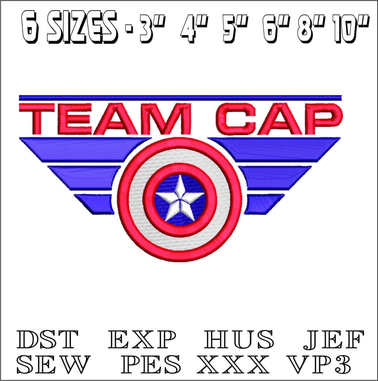 Team Cap-Elegant embroidery design file - instant download — view 2