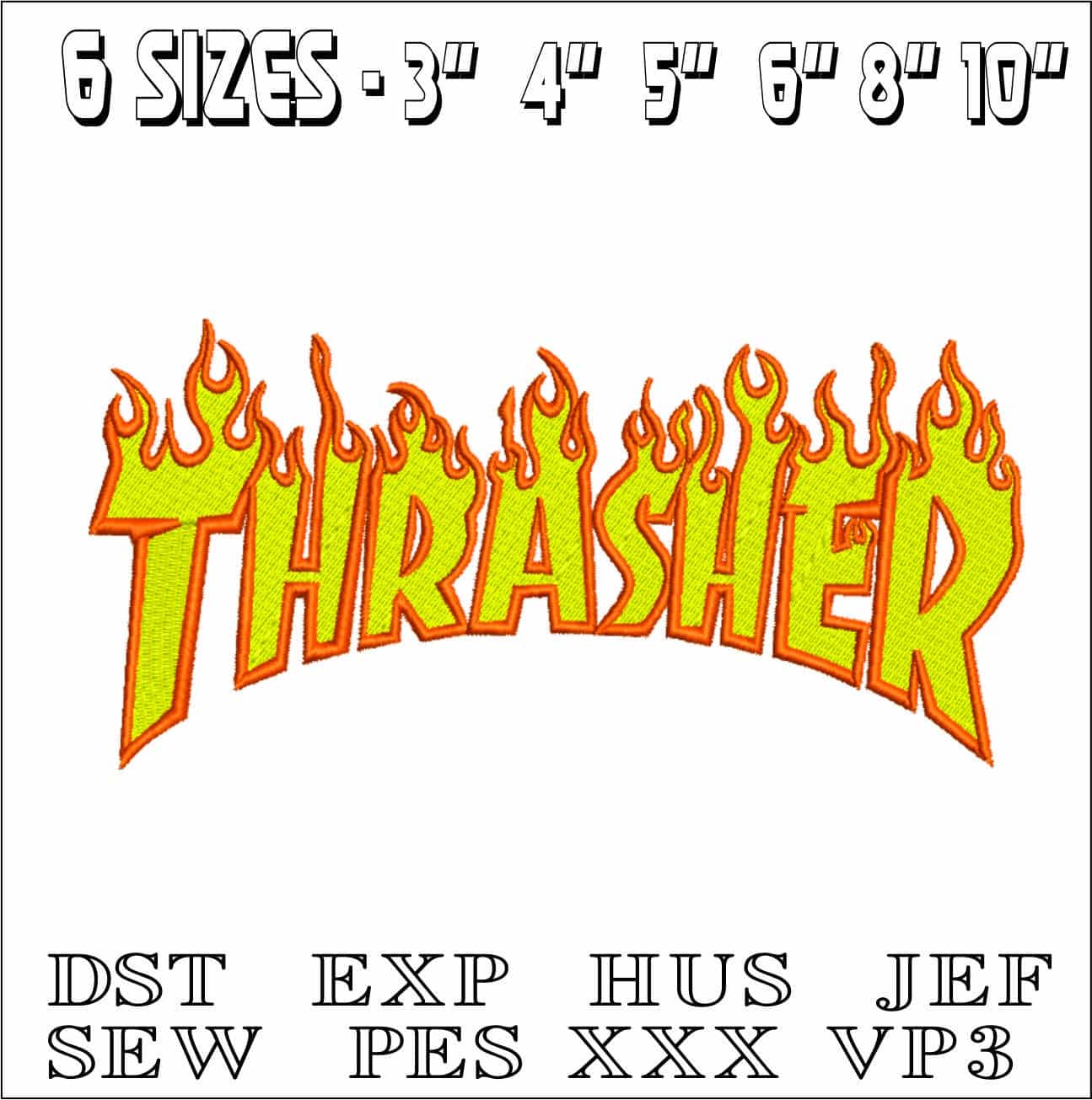 Thrashers-Elegant embroidery design file - instant download — view 2