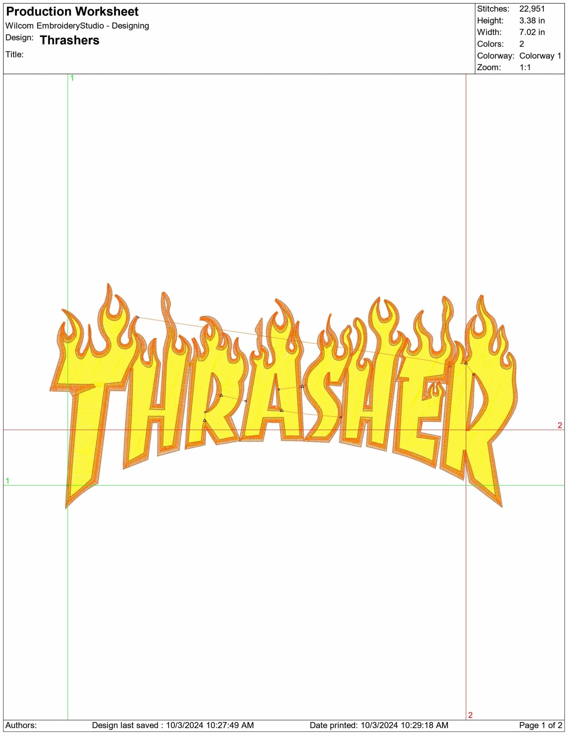 Thrashers-Elegant embroidery design file - instant download — view 4