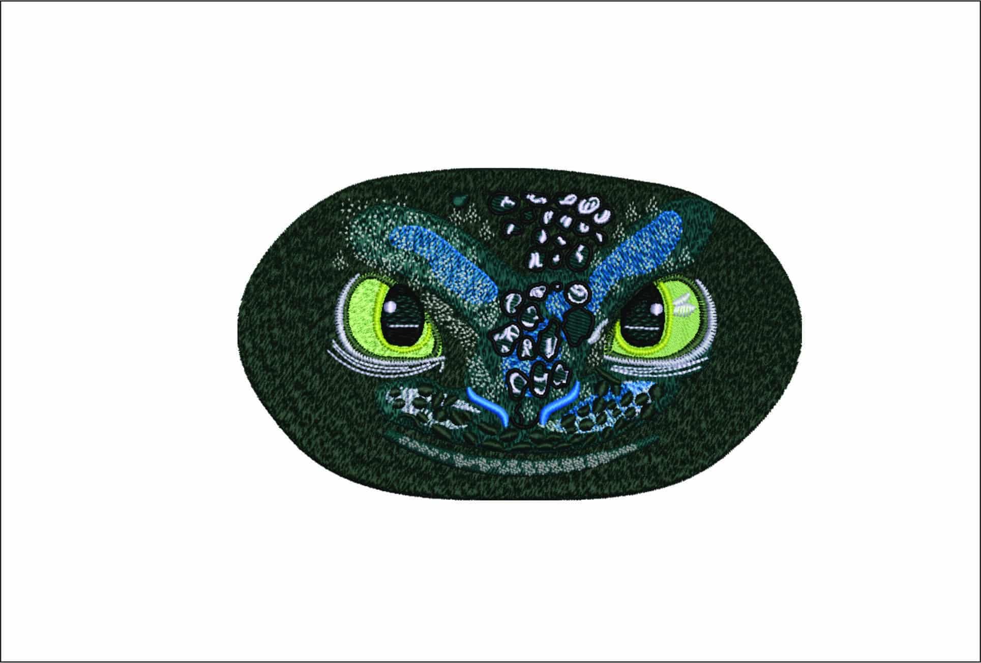 Toothless  Face How to Train a Dragon-Elegant embroidery design file - instant download