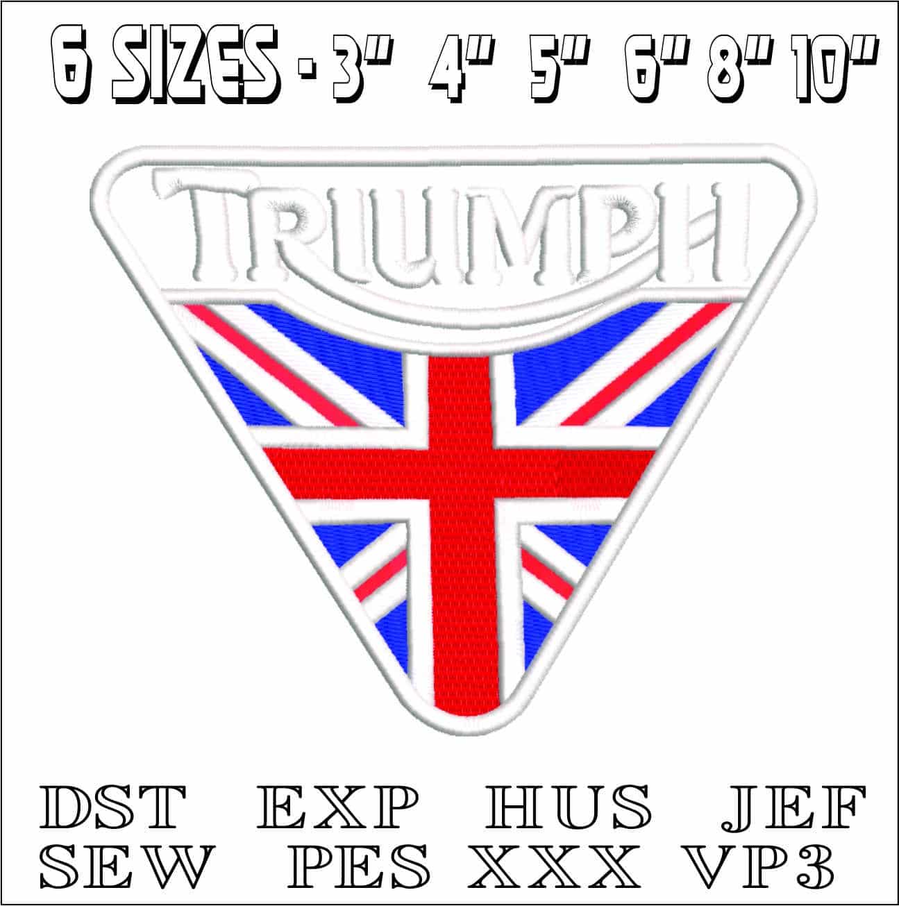 Triumph Logo-Elegant embroidery design file - instant download — view 2