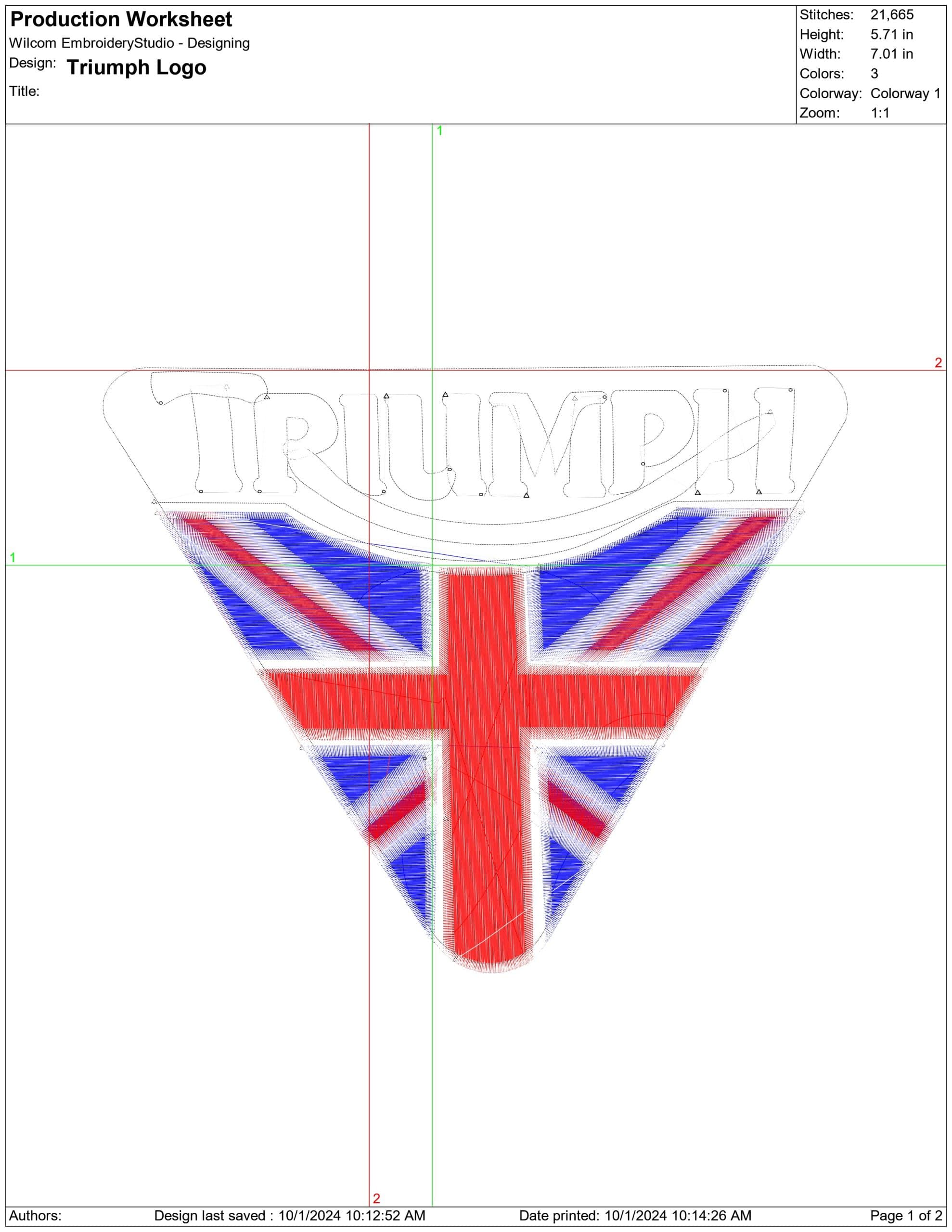 Triumph Logo-Elegant embroidery design file - instant download — view 4