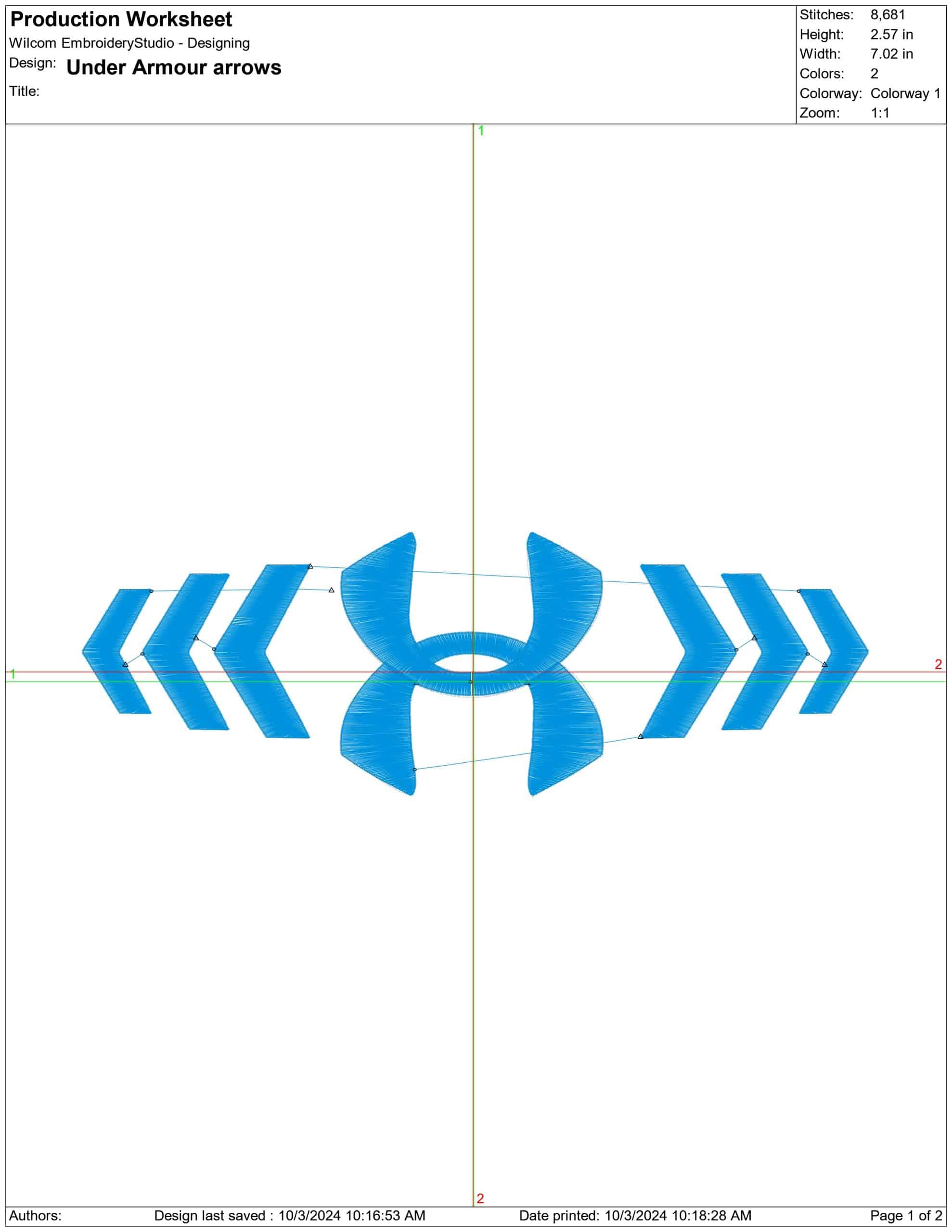 Under Armour arrows-Elegant embroidery design file - instant download — view 4