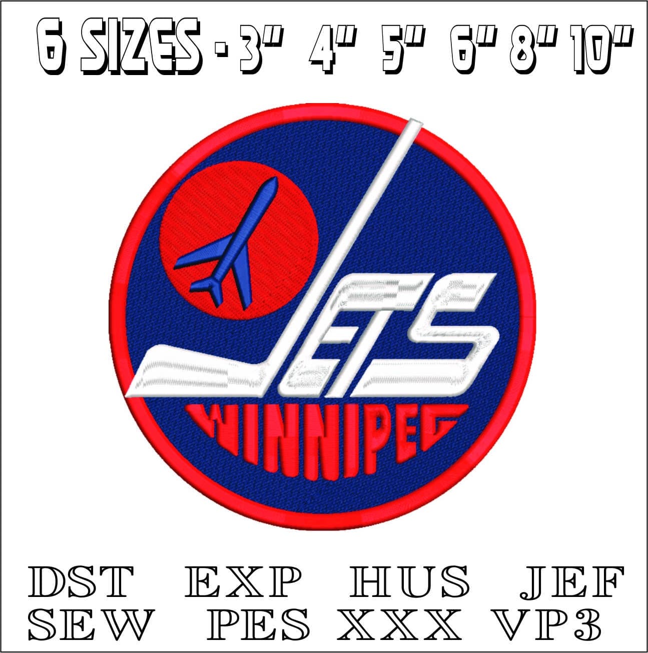 Winnipeg Jet NHL-Elegant embroidery design file - instant download — view 2