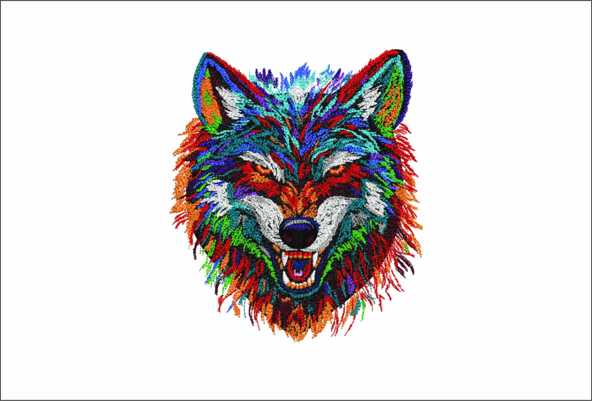 Wolf Face-Elegant embroidery design file - instant download