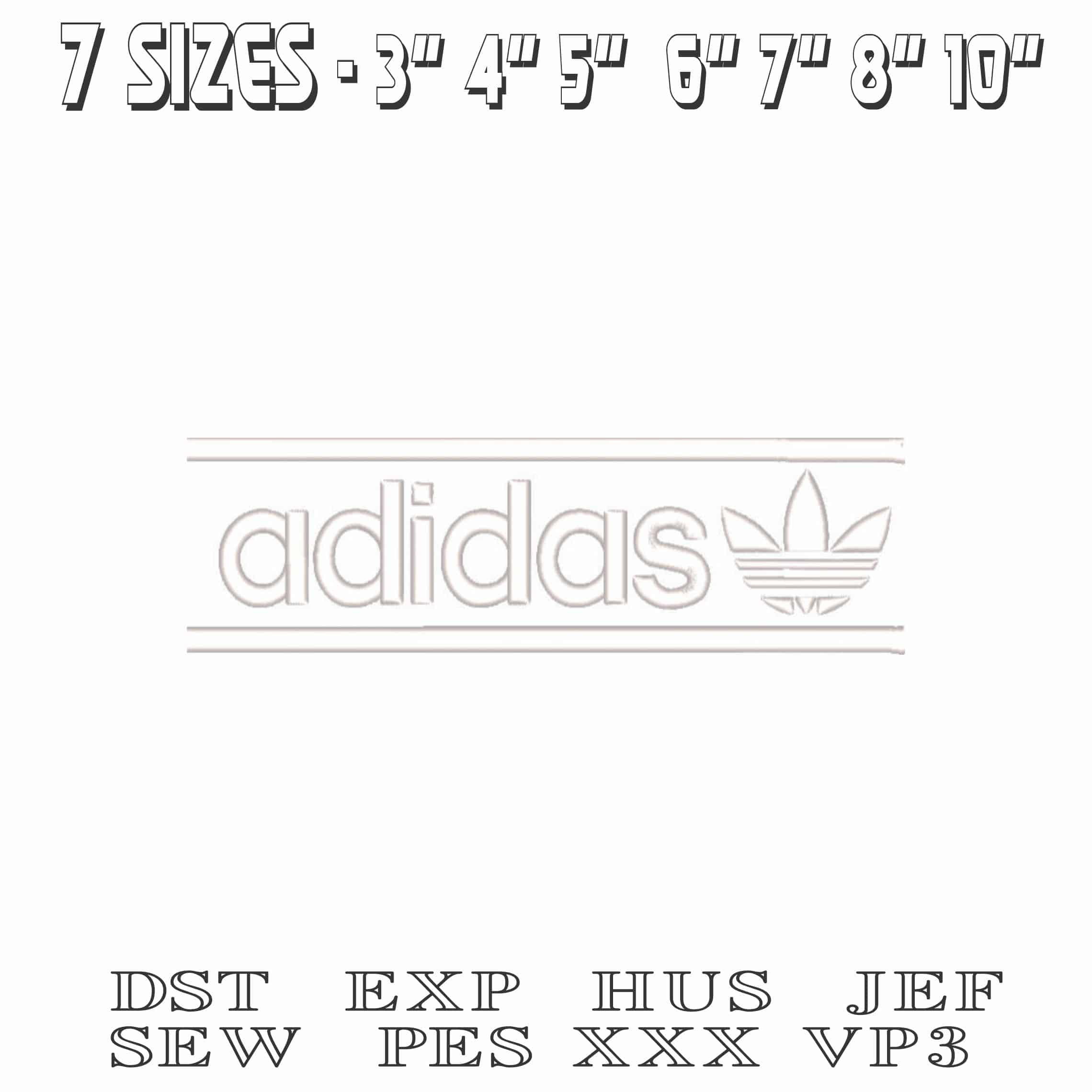 Adidas and Logo-Elegant embroidery design file - instant download — view 2