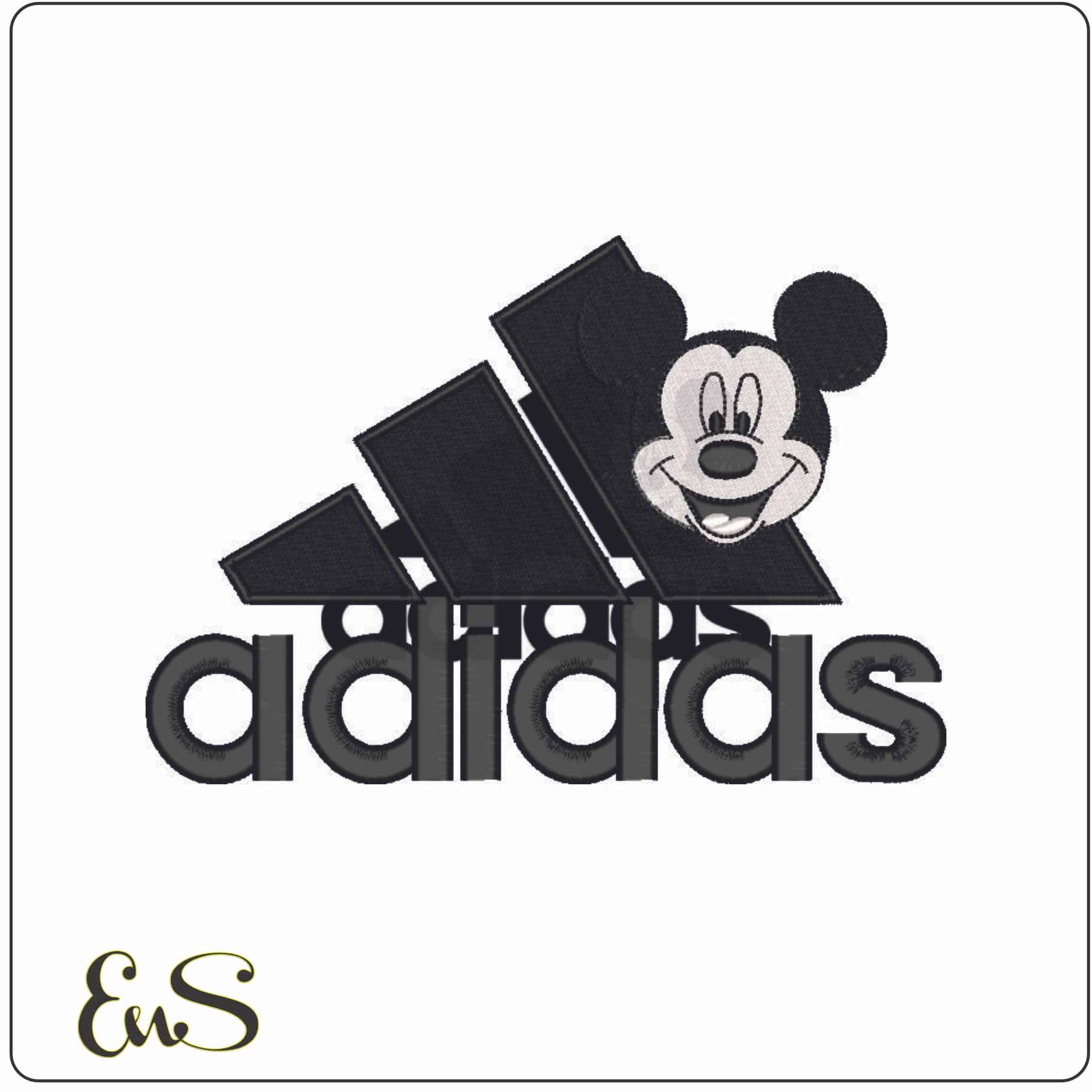 adidas 2-Elegant embroidery design file - instant download