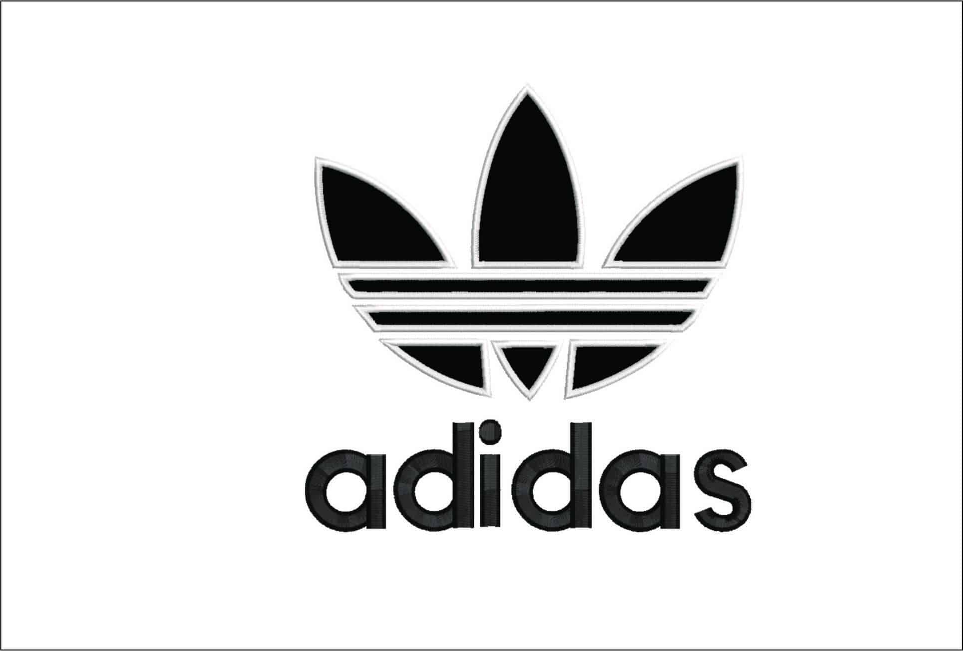 Adidas Logo-Elegant embroidery design file - instant download