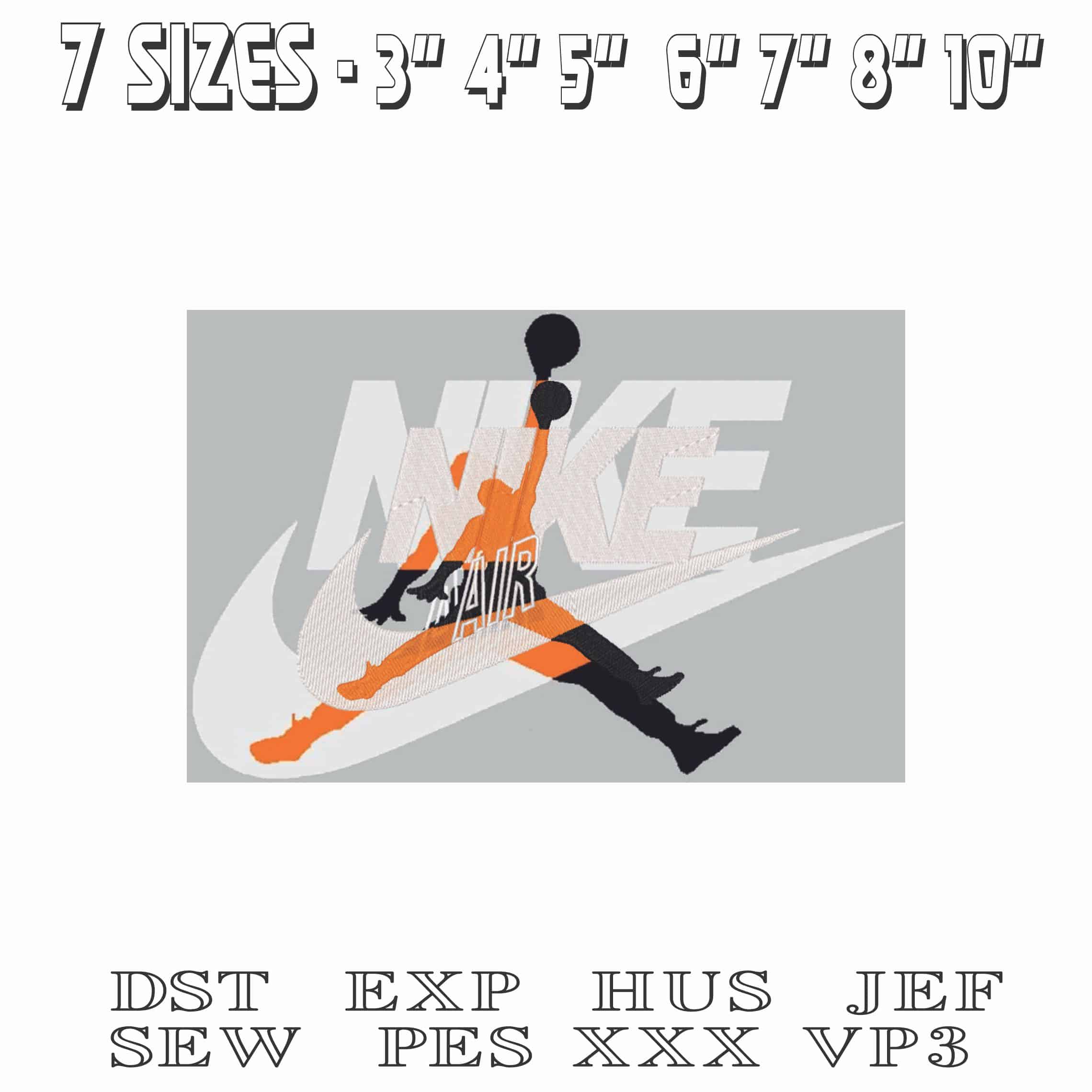 Nike Air-Elegant embroidery design file - instant download — view 2
