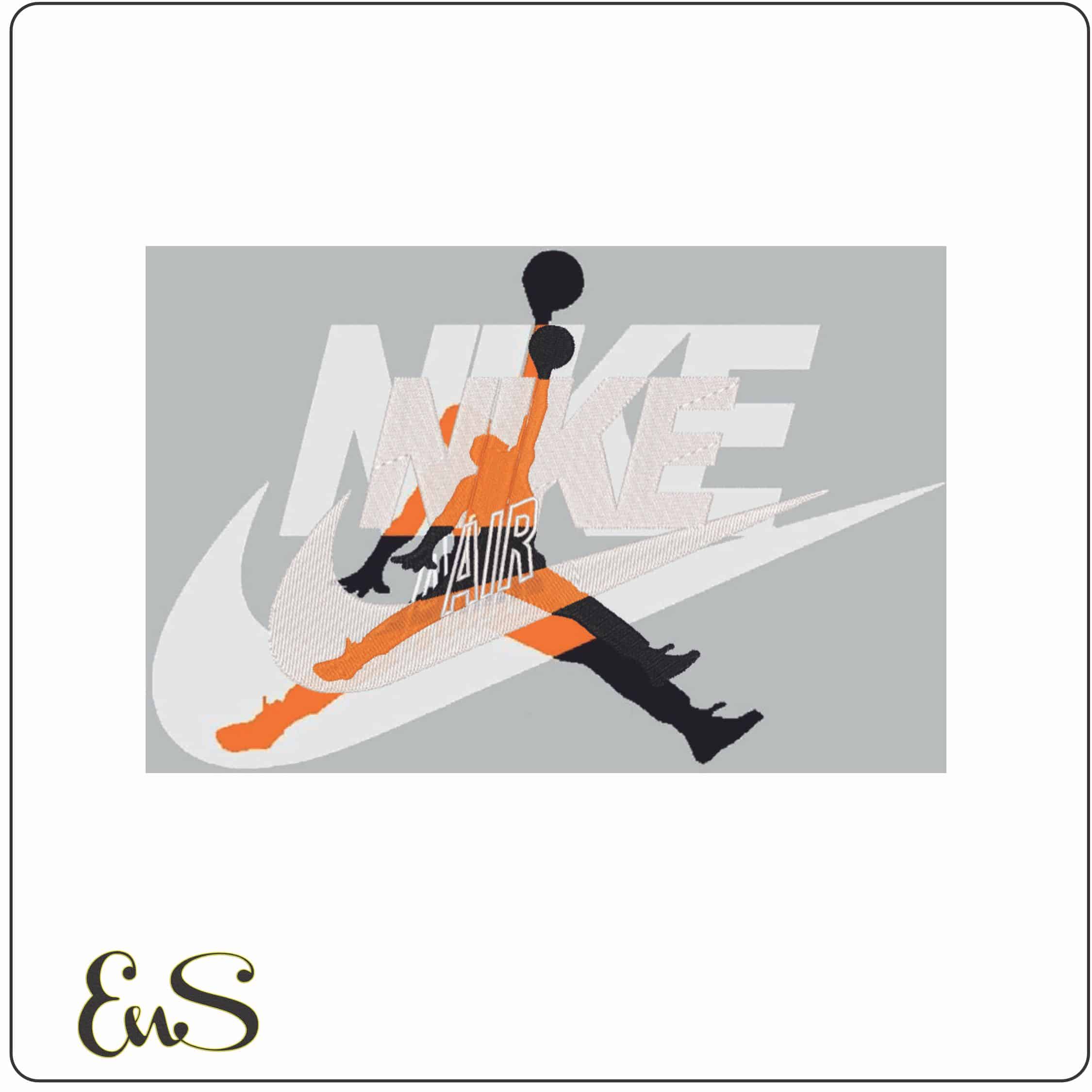 Nike Air-Elegant embroidery design file - instant download