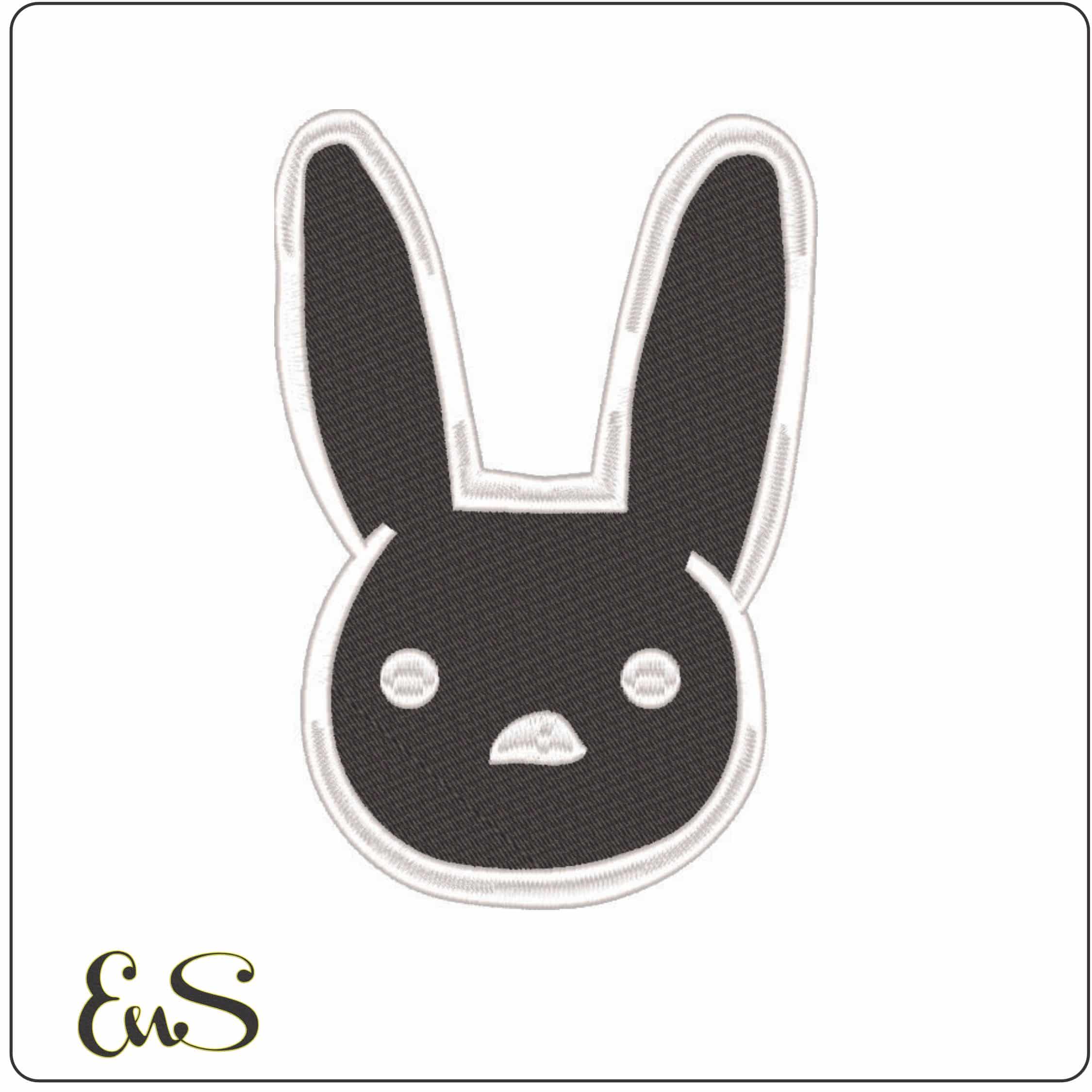 Bad Bunny-Elegant embroidery design file - instant download
