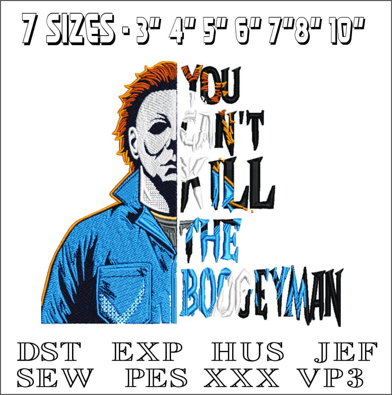 Beware of the Bogeyman-Elegant embroidery design file - instant download — view 2