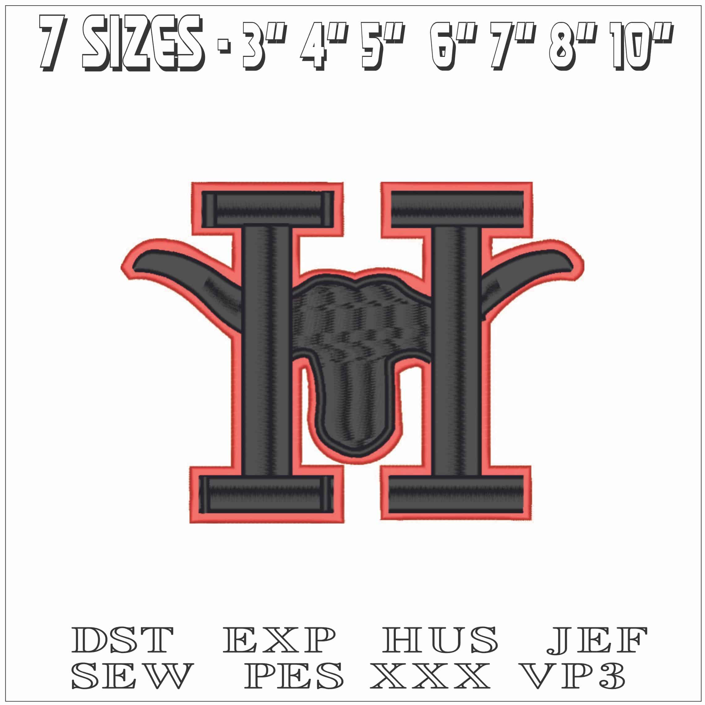 Bull Hilfiger-Elegant embroidery design file - instant download — view 2