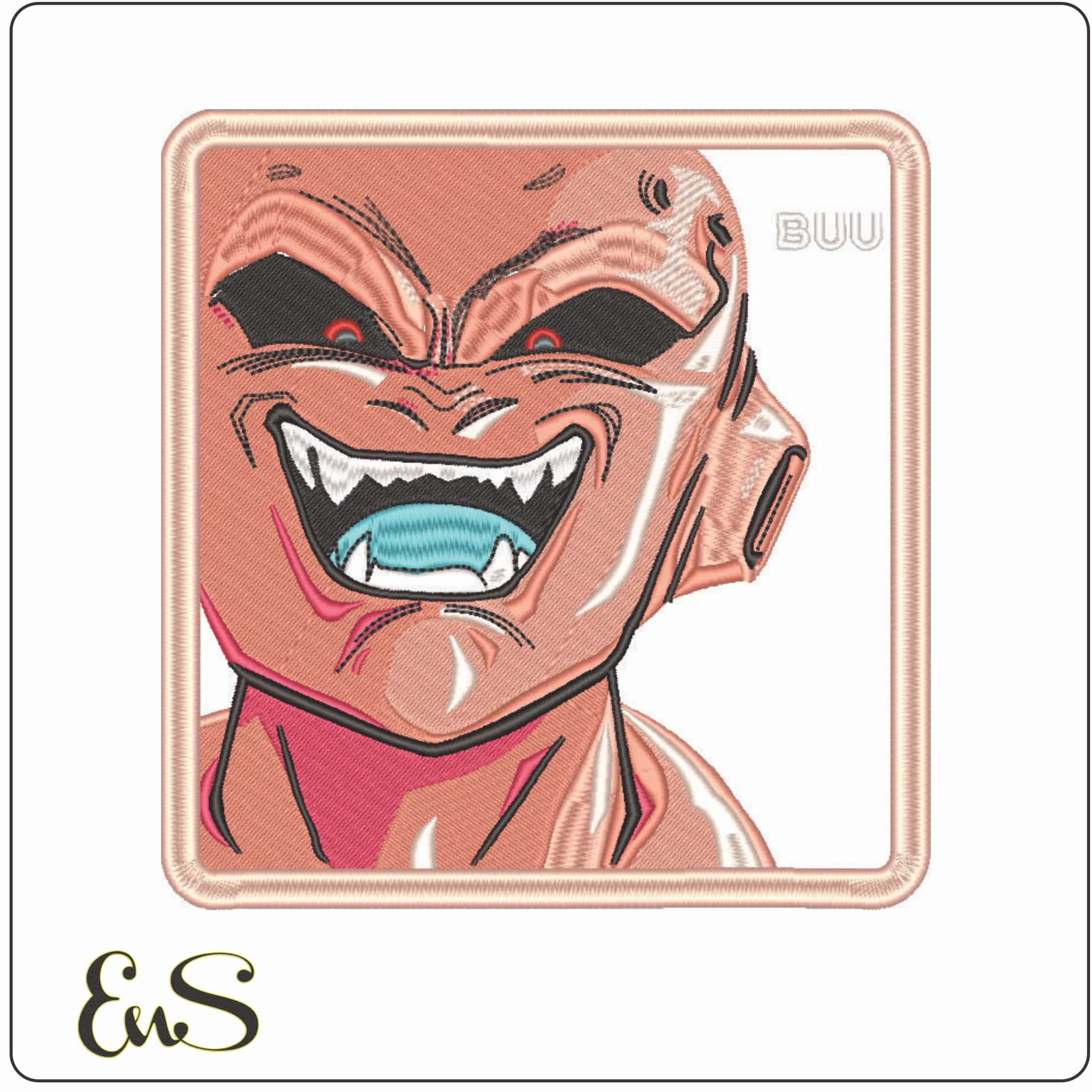 Buu in Frame - Anime-Elegant embroidery design file - instant download