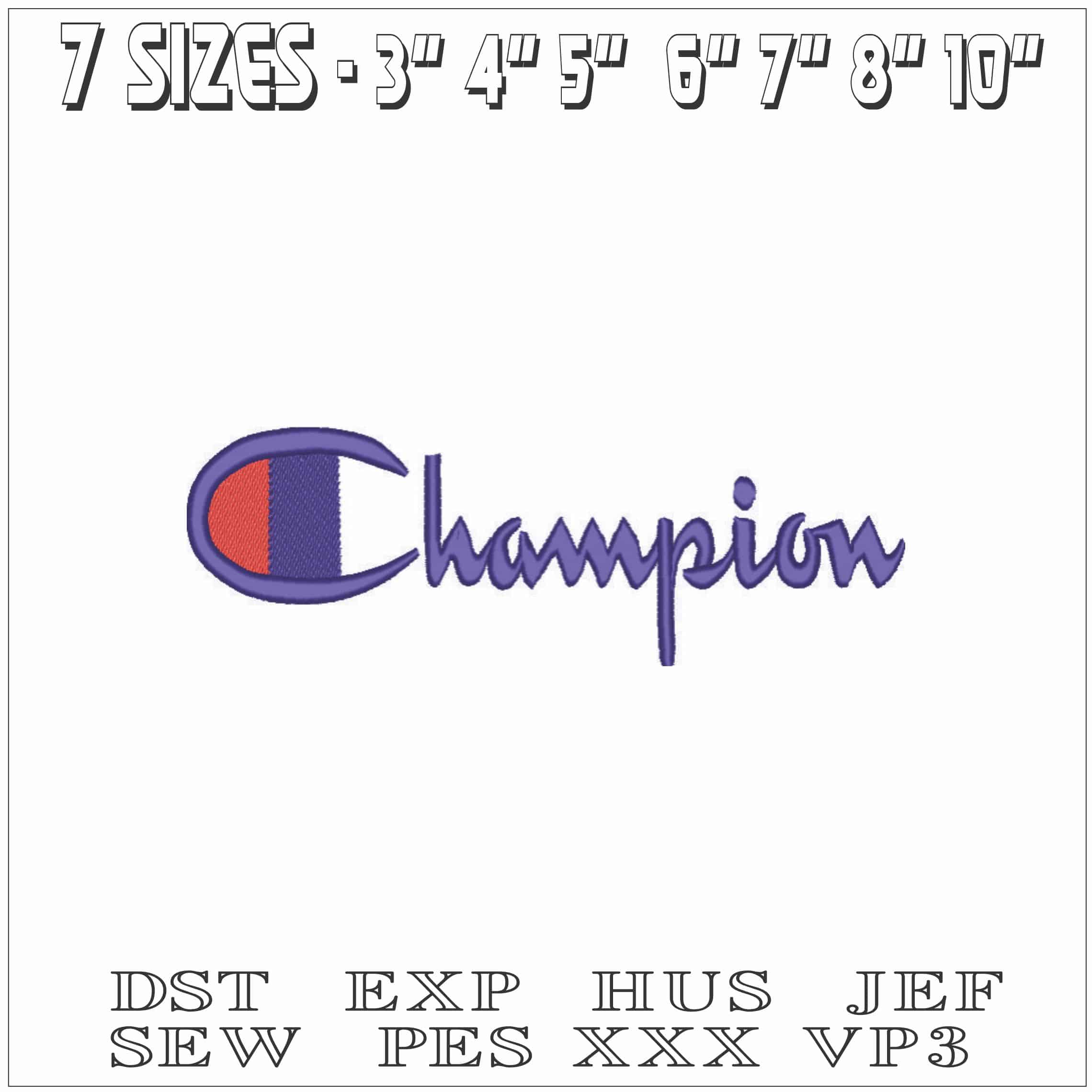 Champion-Elegant embroidery design file - instant download — view 2