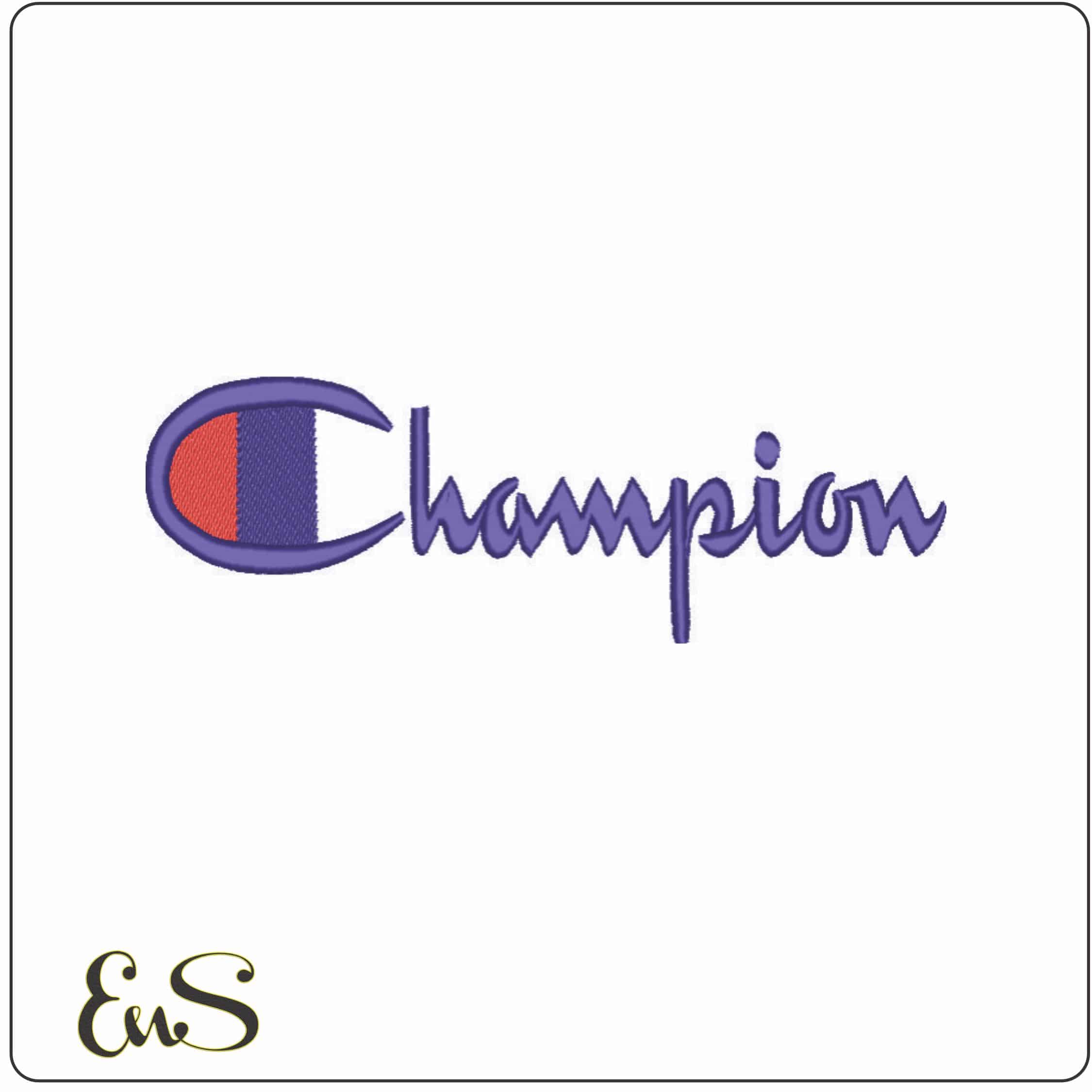 Champion-Elegant embroidery design file - instant download