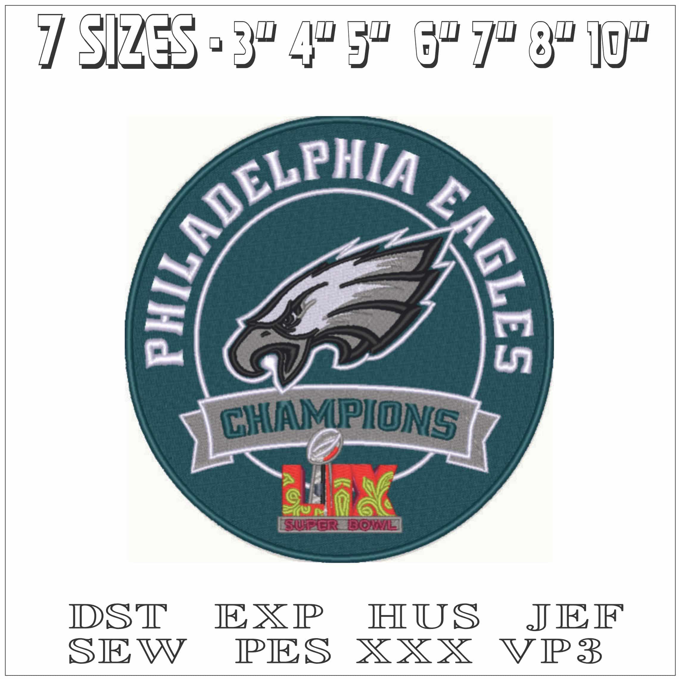 Champions BACK-Elegant embroidery design file - instant download — view 2