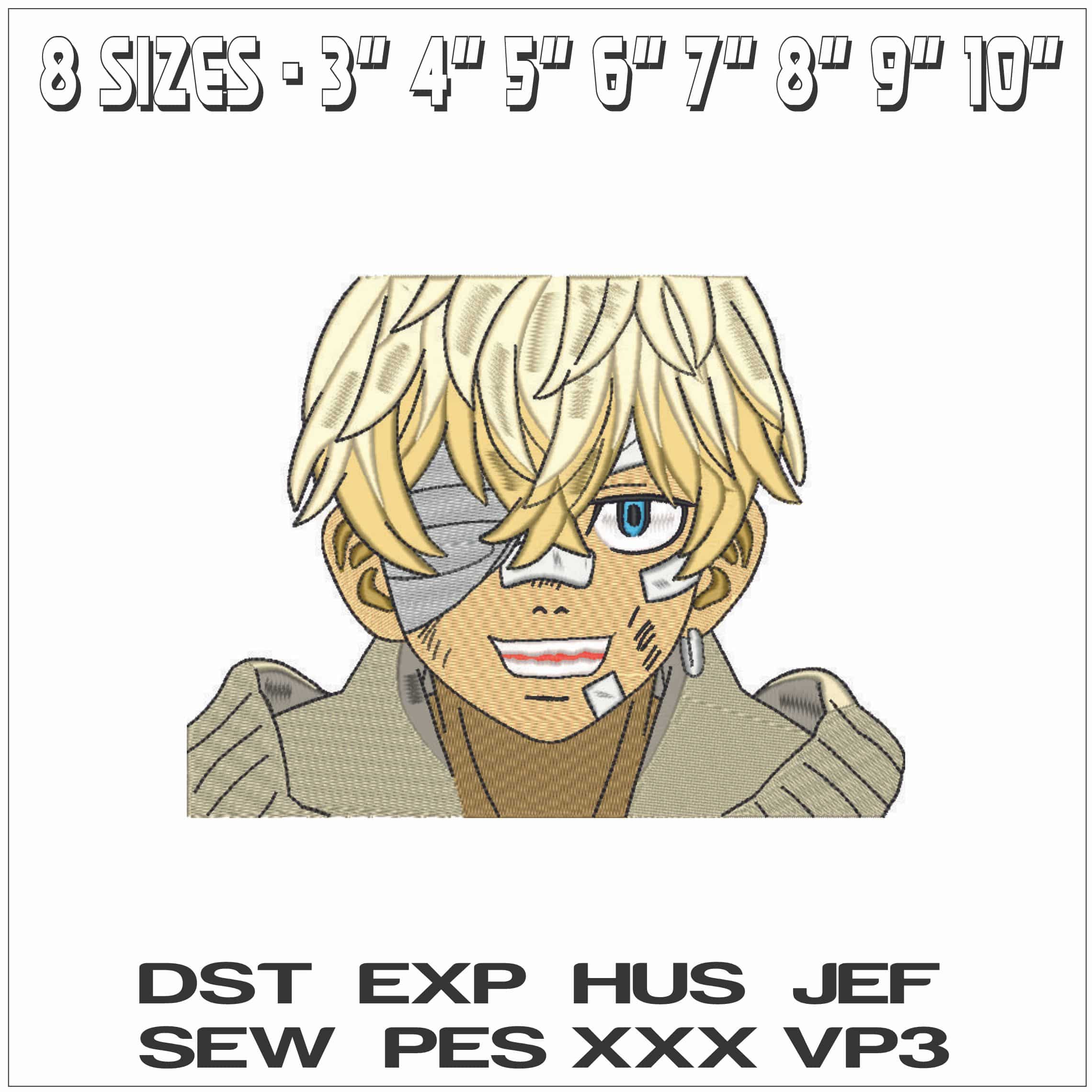 Chifuyu Matsuno - Tokyo Revengers - Anime-Elegant embroidery design file - instant download — view 2