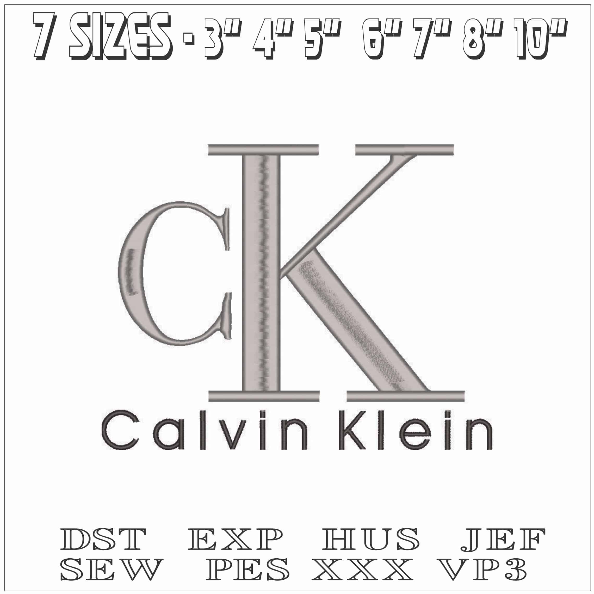 CK Calvin Klien-Elegant embroidery design file - instant download — view 2