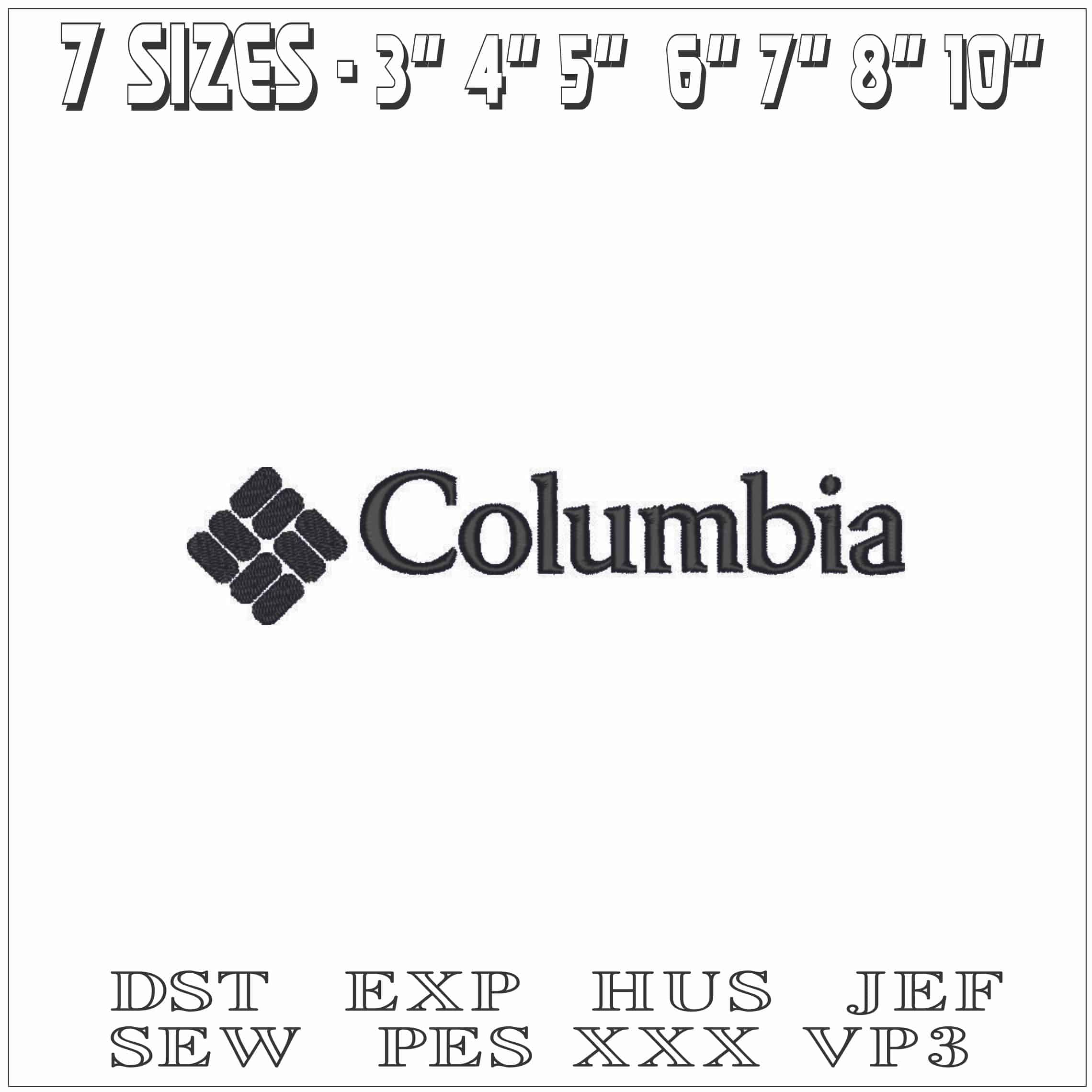 Columbia Brand-Elegant embroidery design file - instant download — view 2