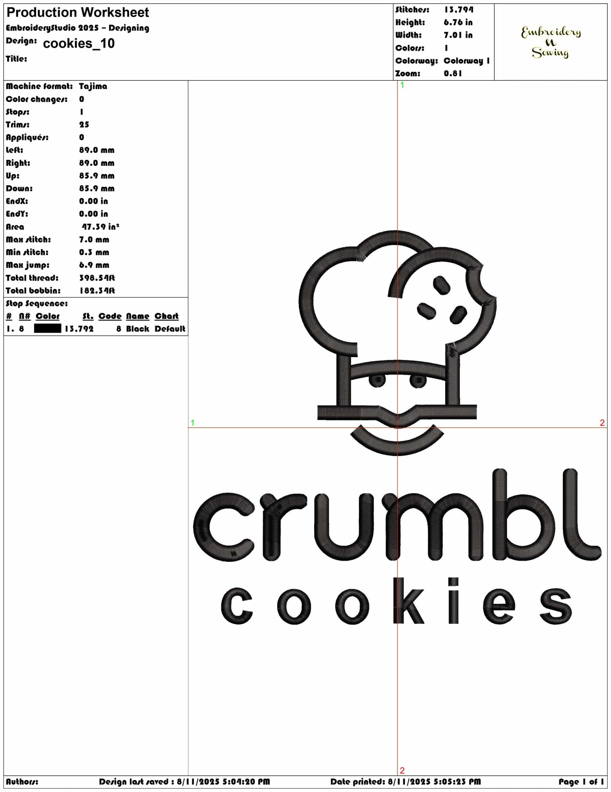 cookies-Elegant embroidery design file - instant download — view 3