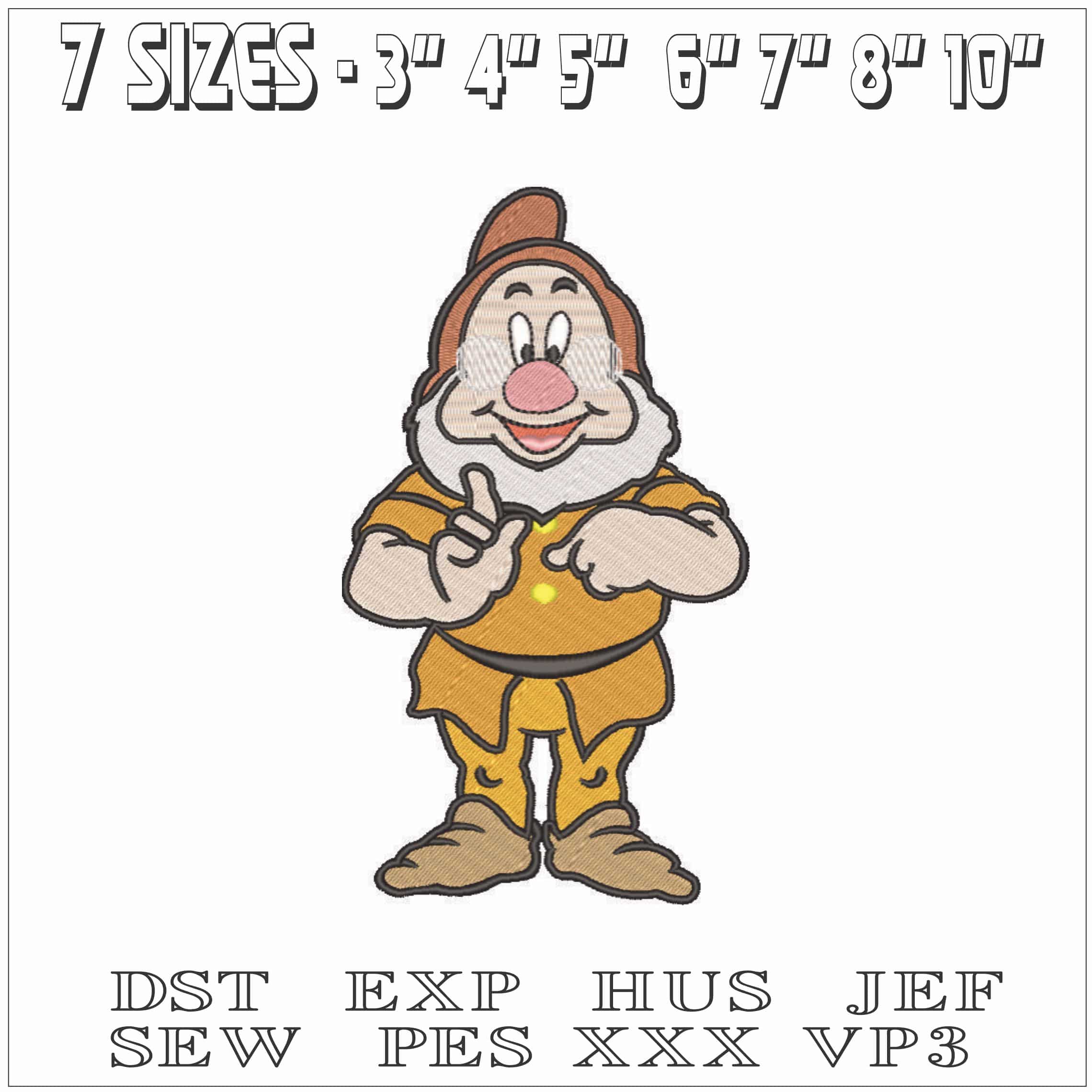 Dwarf Doc Snow White - Disney-Elegant embroidery design file - instant download — view 2