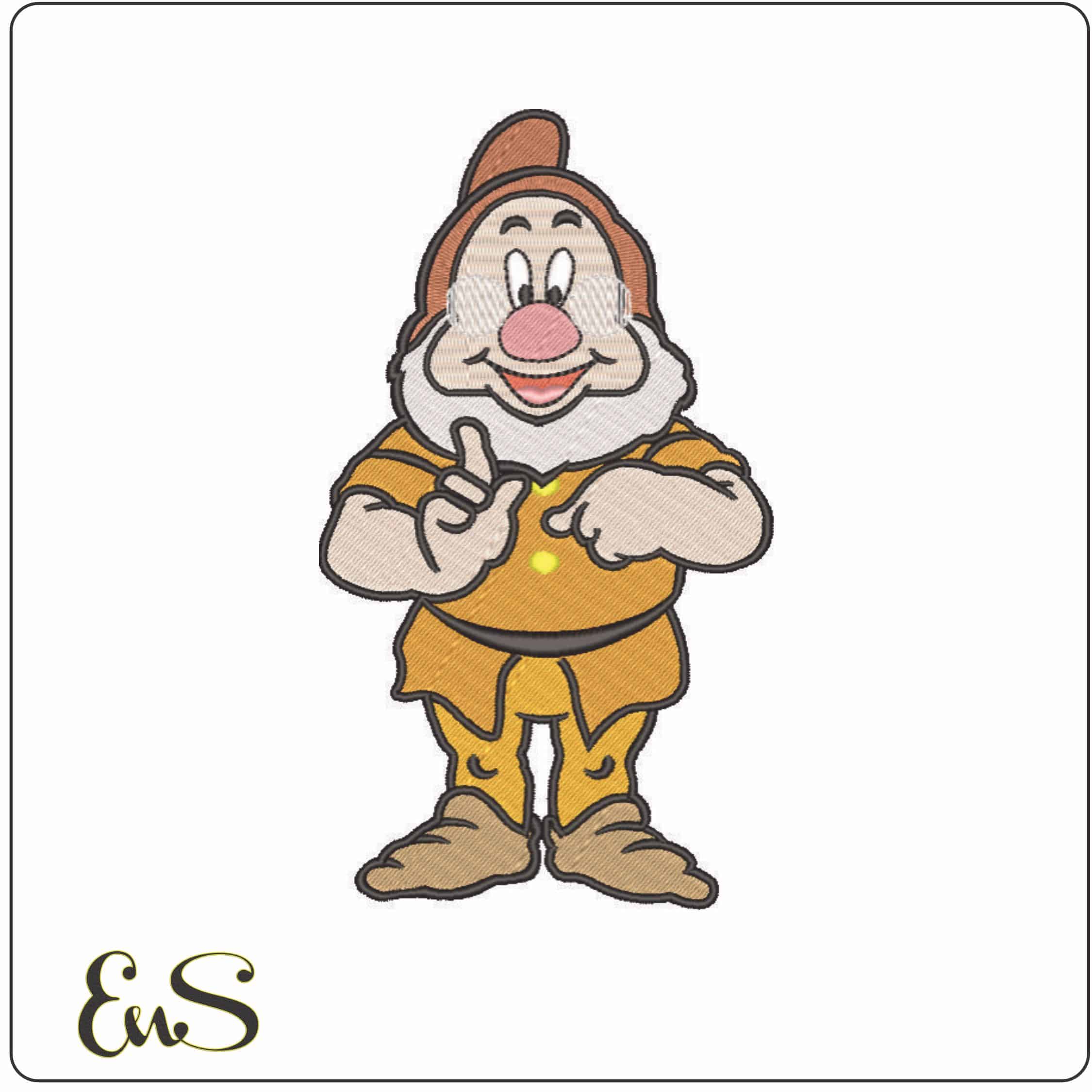 Dwarf Doc Snow White - Disney-Elegant embroidery design file - instant download