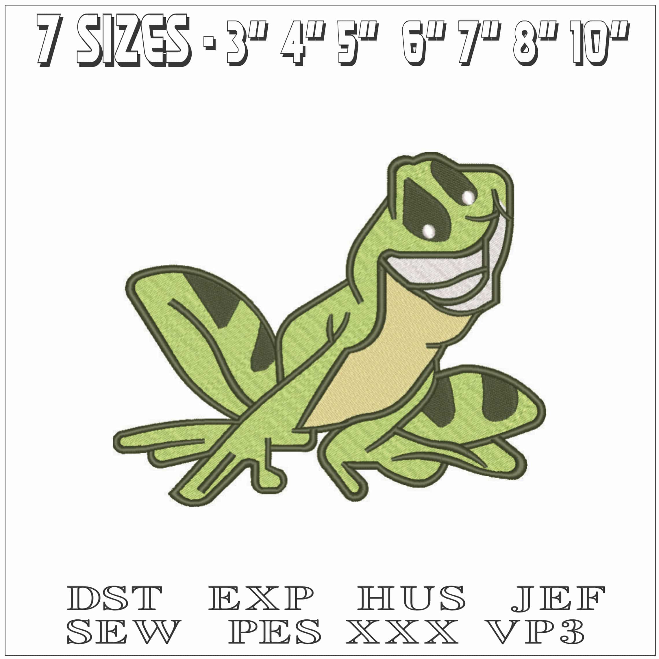 Frog Prince-Elegant embroidery design file - instant download — view 2
