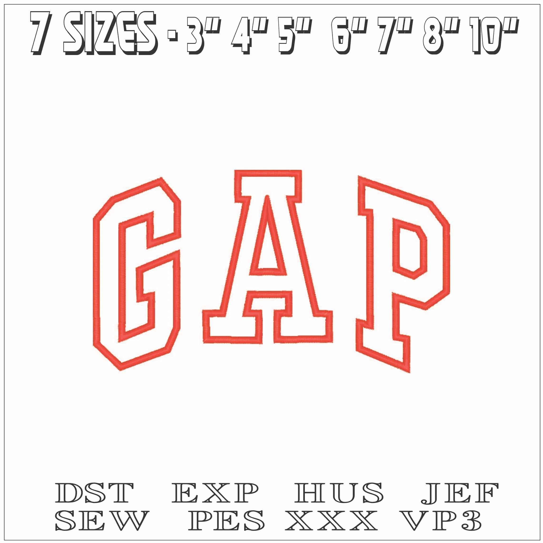 GAP-Elegant embroidery design file - instant download — view 2