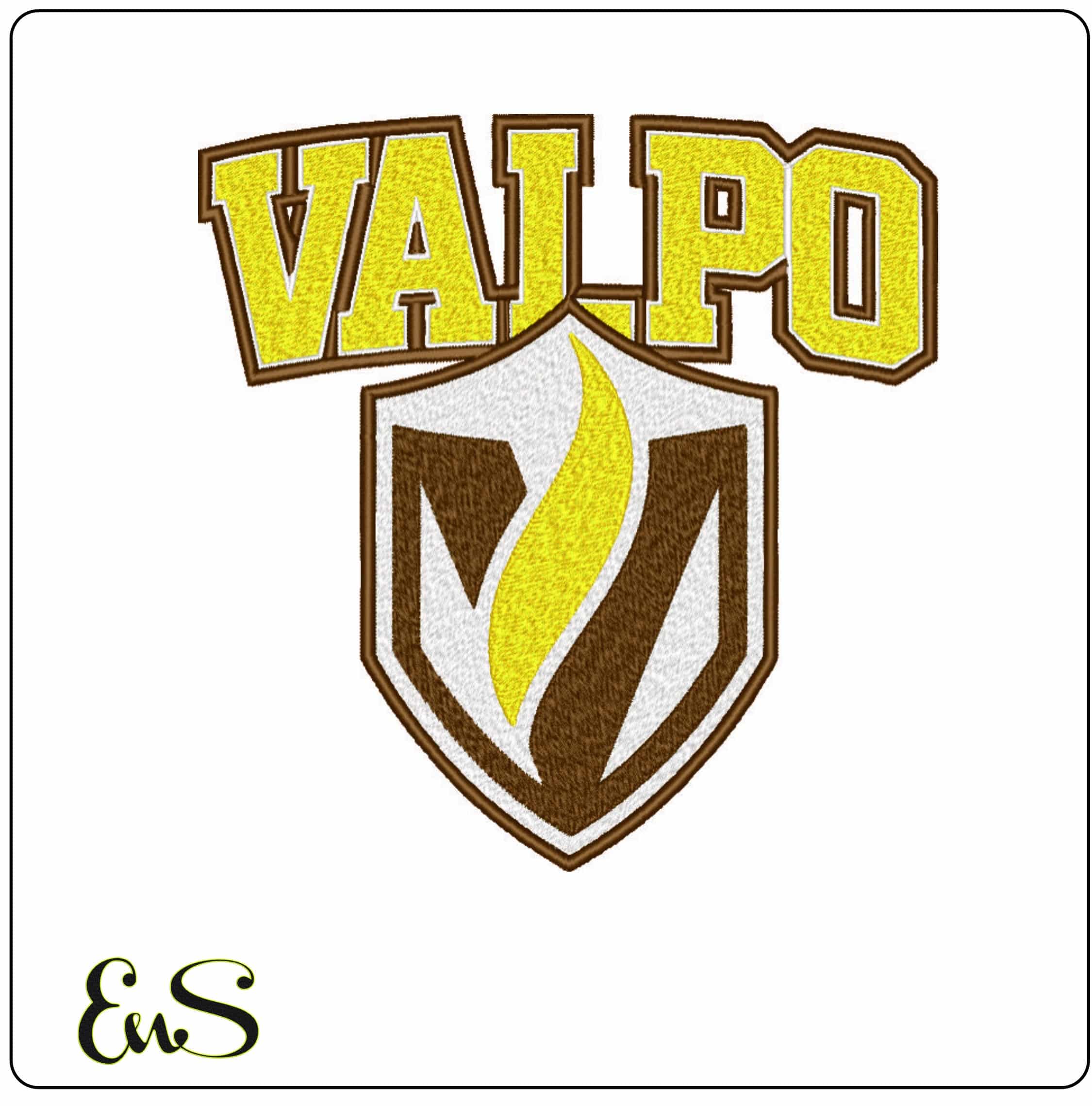 Valparaiso Beacons Crusaders logo including Small embroidery design - Brown Field Stadium- Logo  embroidery machine pattern embroidery file