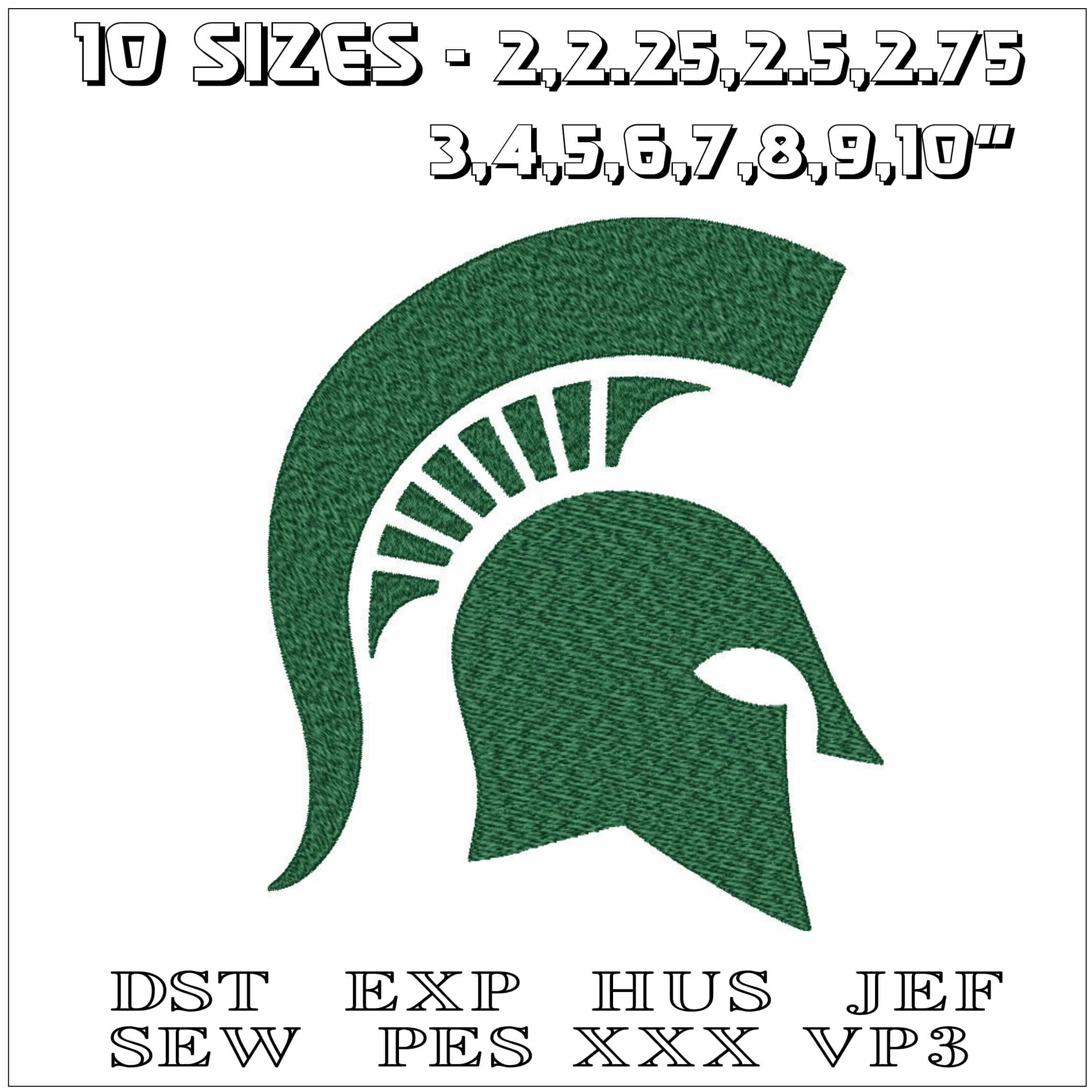 Michigan Spartans Including Small embroidery design - Michigan State University embroidery machine pattern embroidery file — view 2
