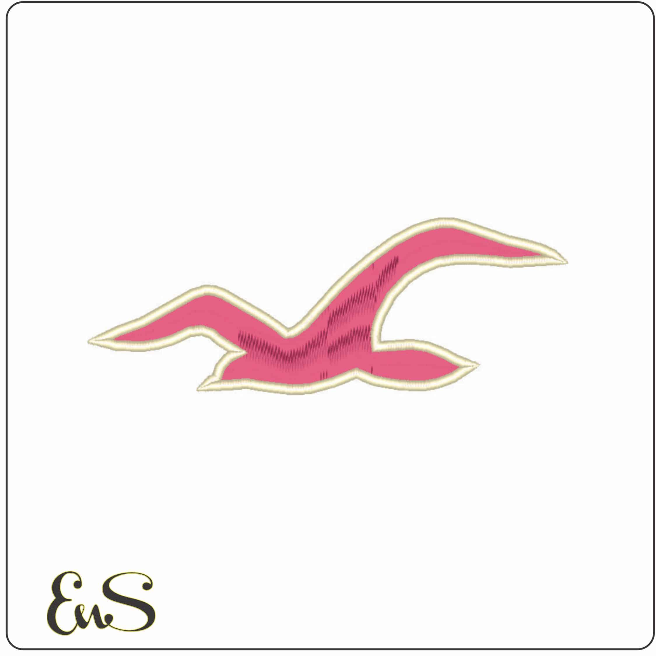 Hollister Seagul-Elegant embroidery design file - instant download