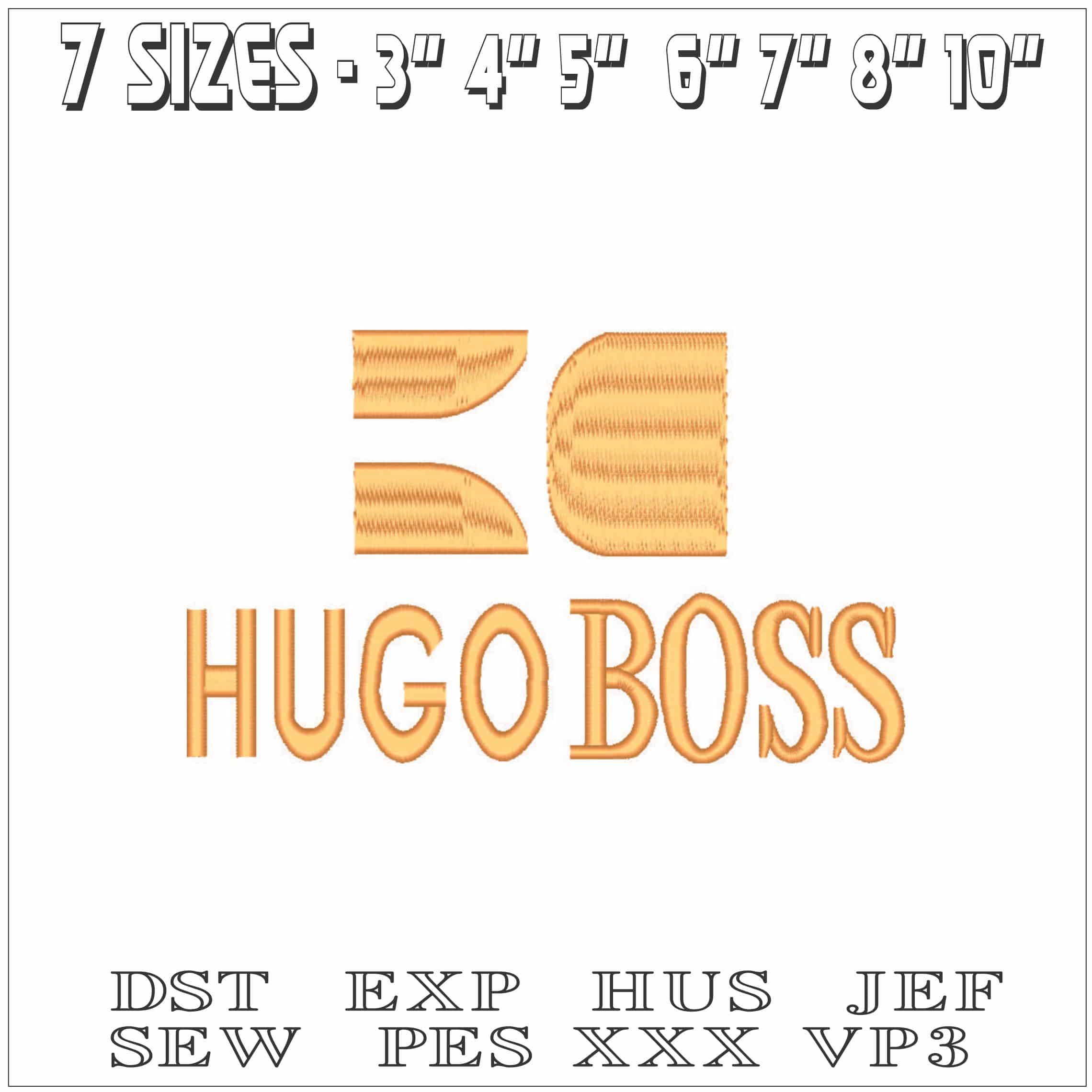 HUGO BOSS Orange-Elegant embroidery design file - instant download — view 2