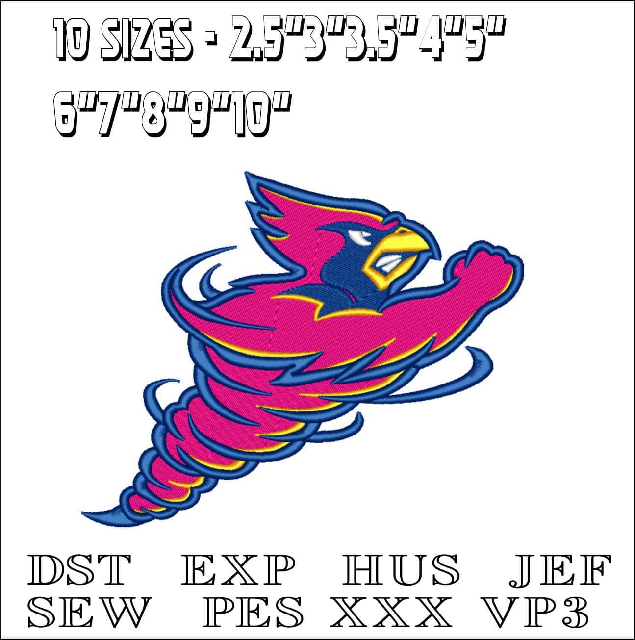 Iowa State Cyclones 1990s-Elegant embroidery design file - instant download — view 2