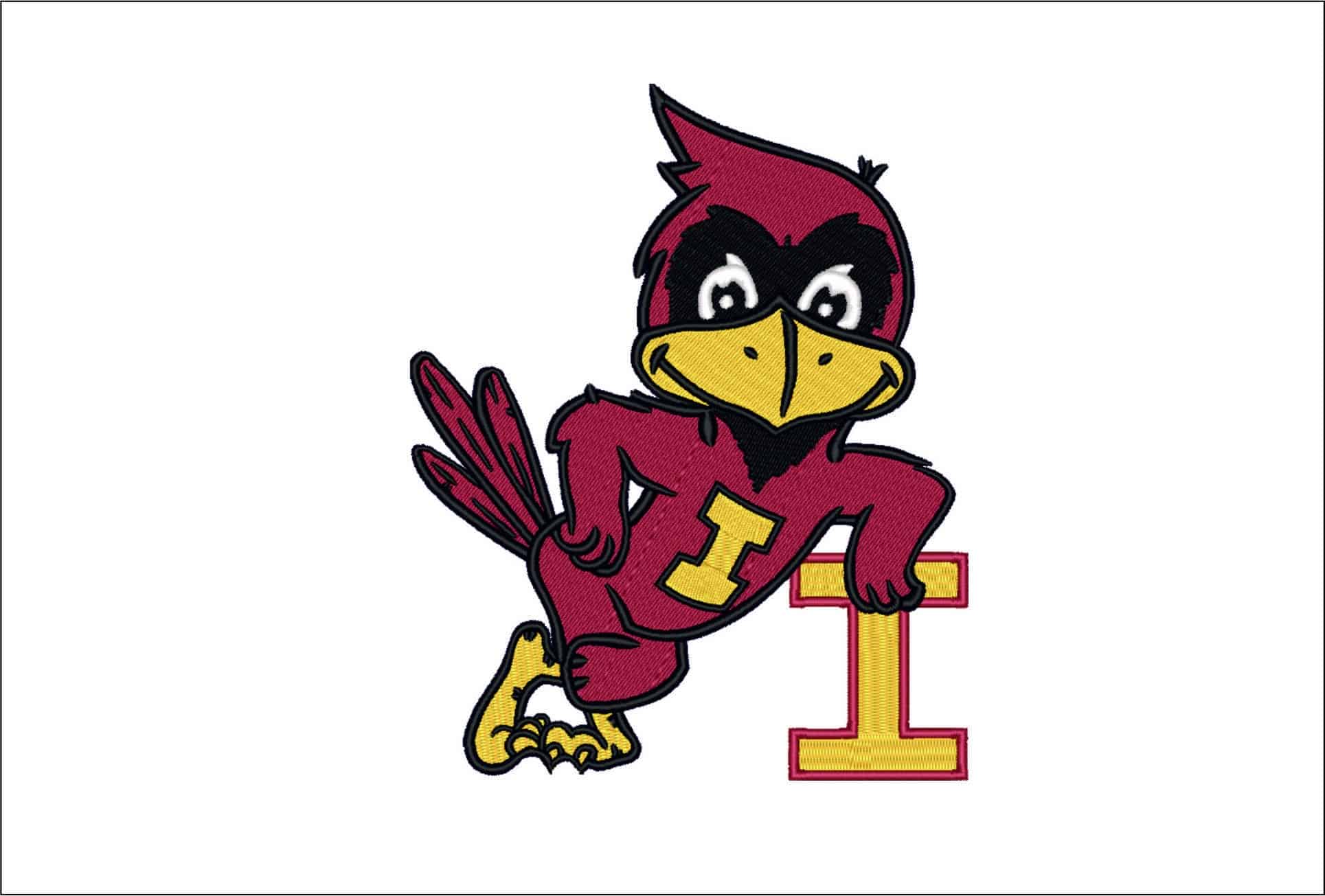 Iowa State Cyclones Cardinal 1983-Elegant embroidery design file - instant download