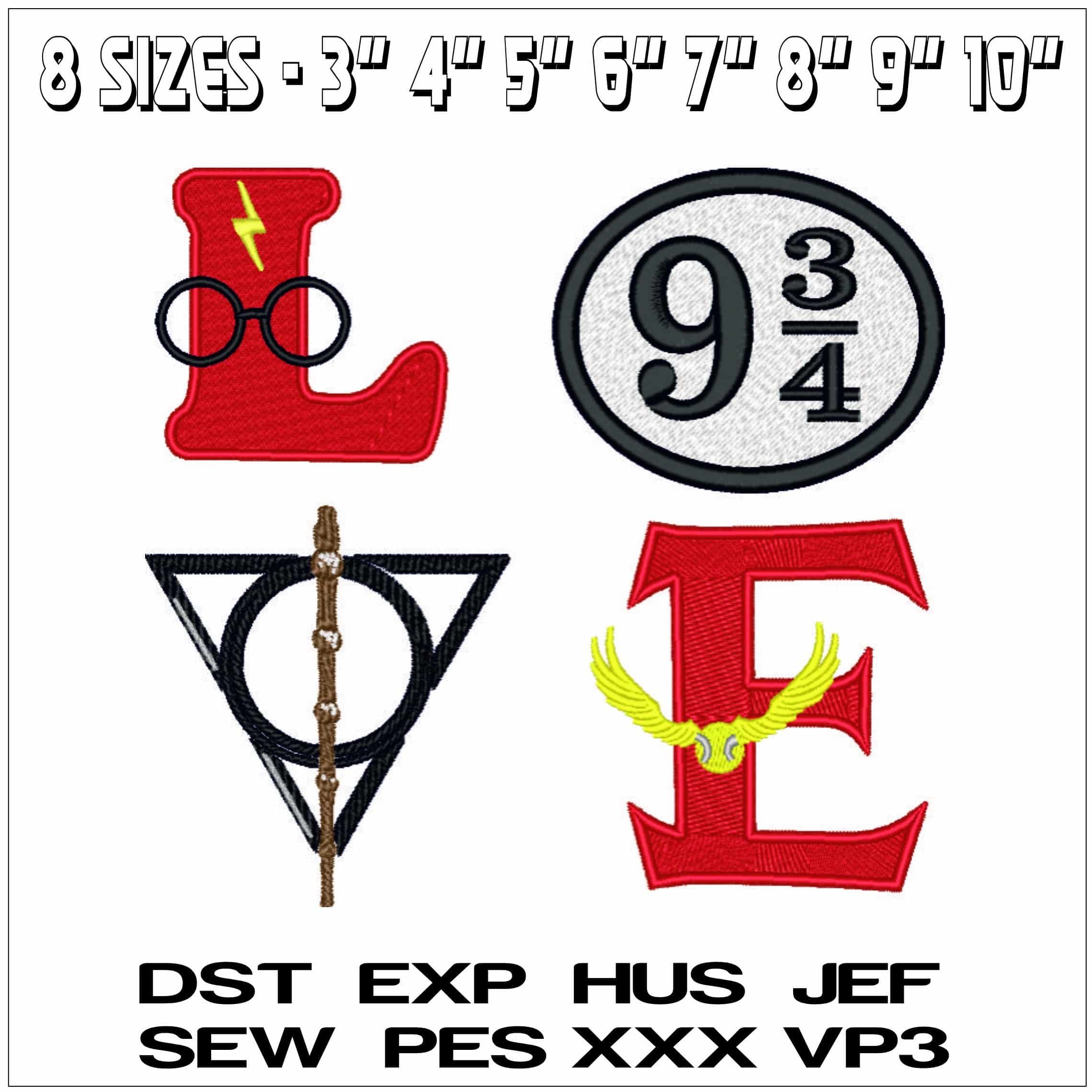 Love Harry Potter-Elegant embroidery design file - instant download — view 2