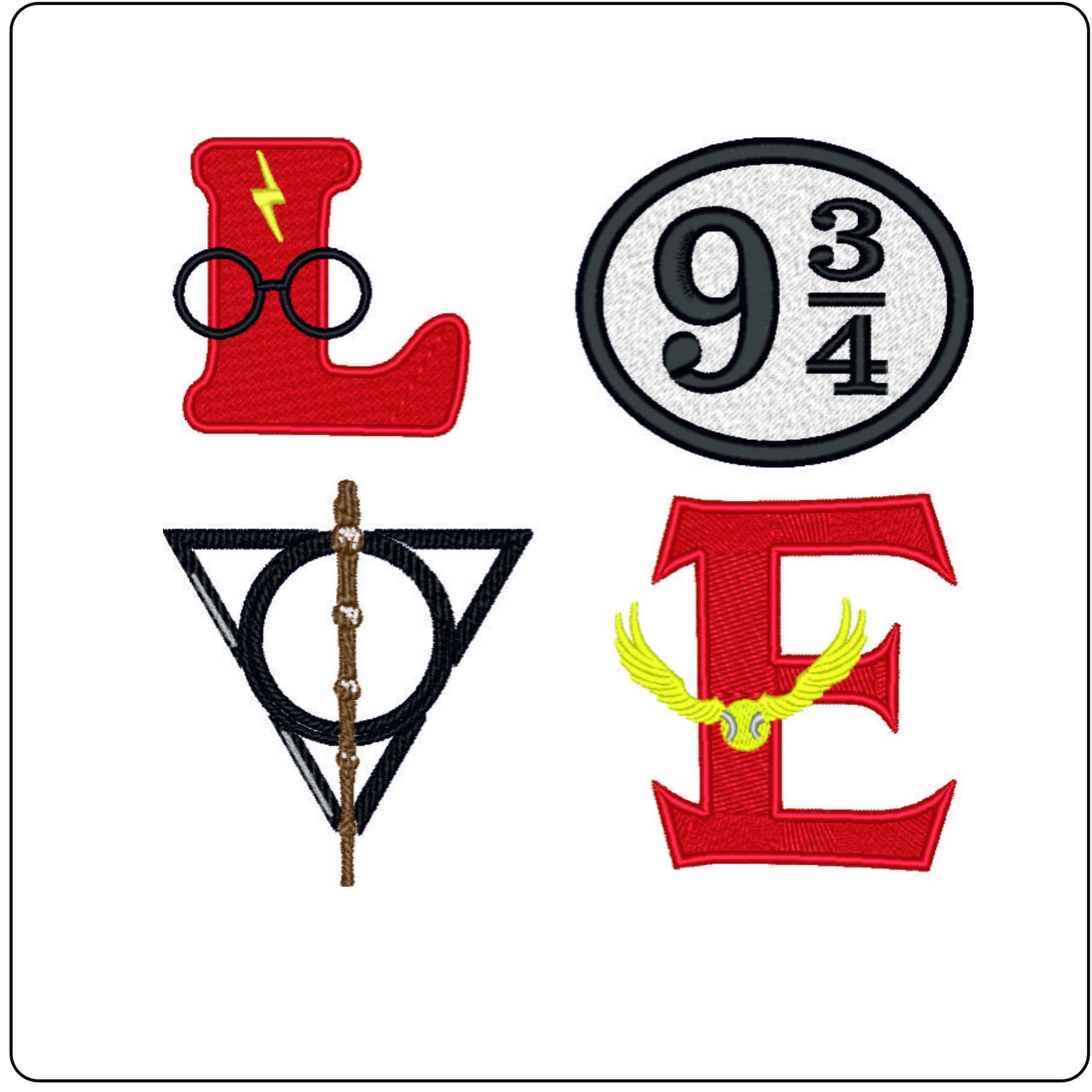Love Harry Potter-Elegant embroidery design file - instant download