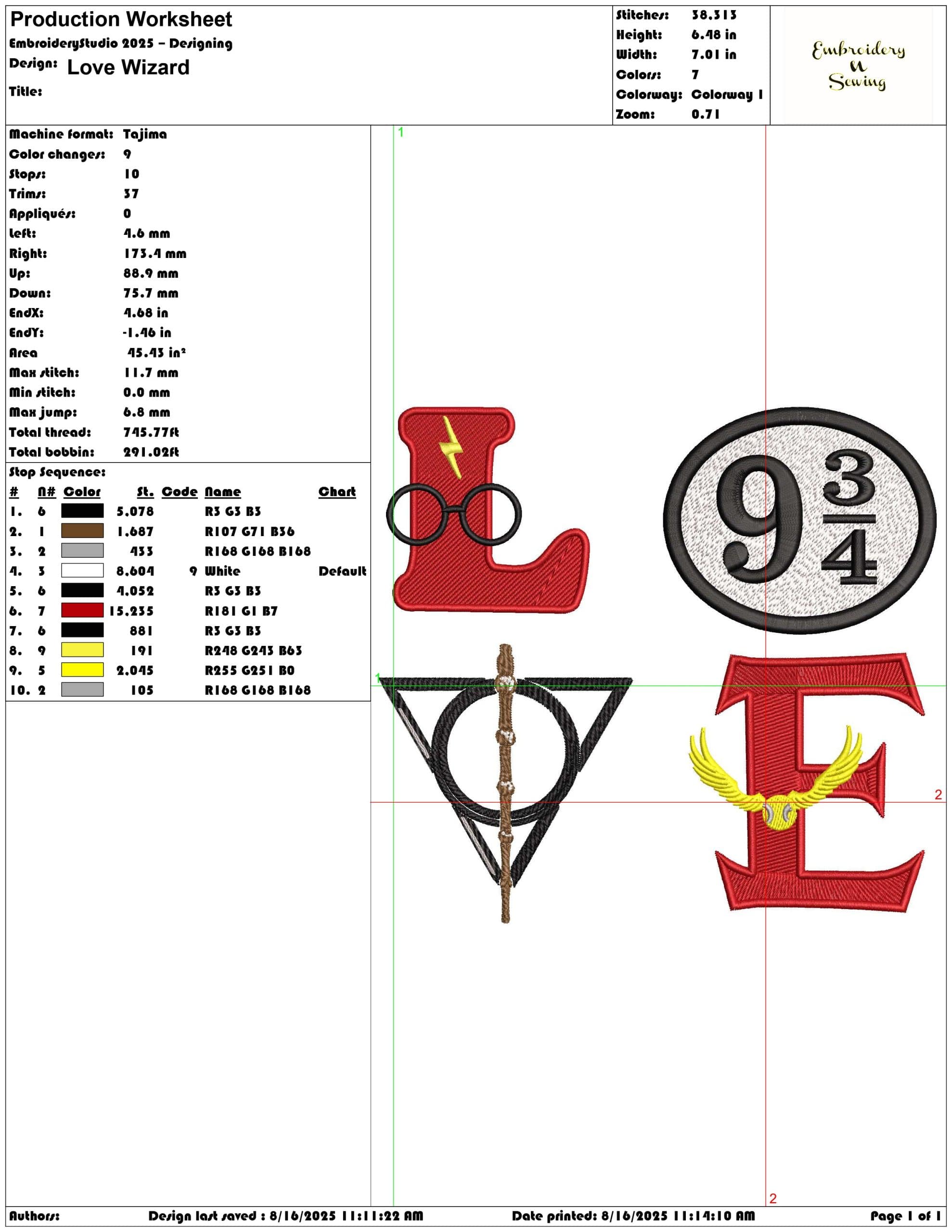 Love Harry Potter-Elegant embroidery design file - instant download — view 3