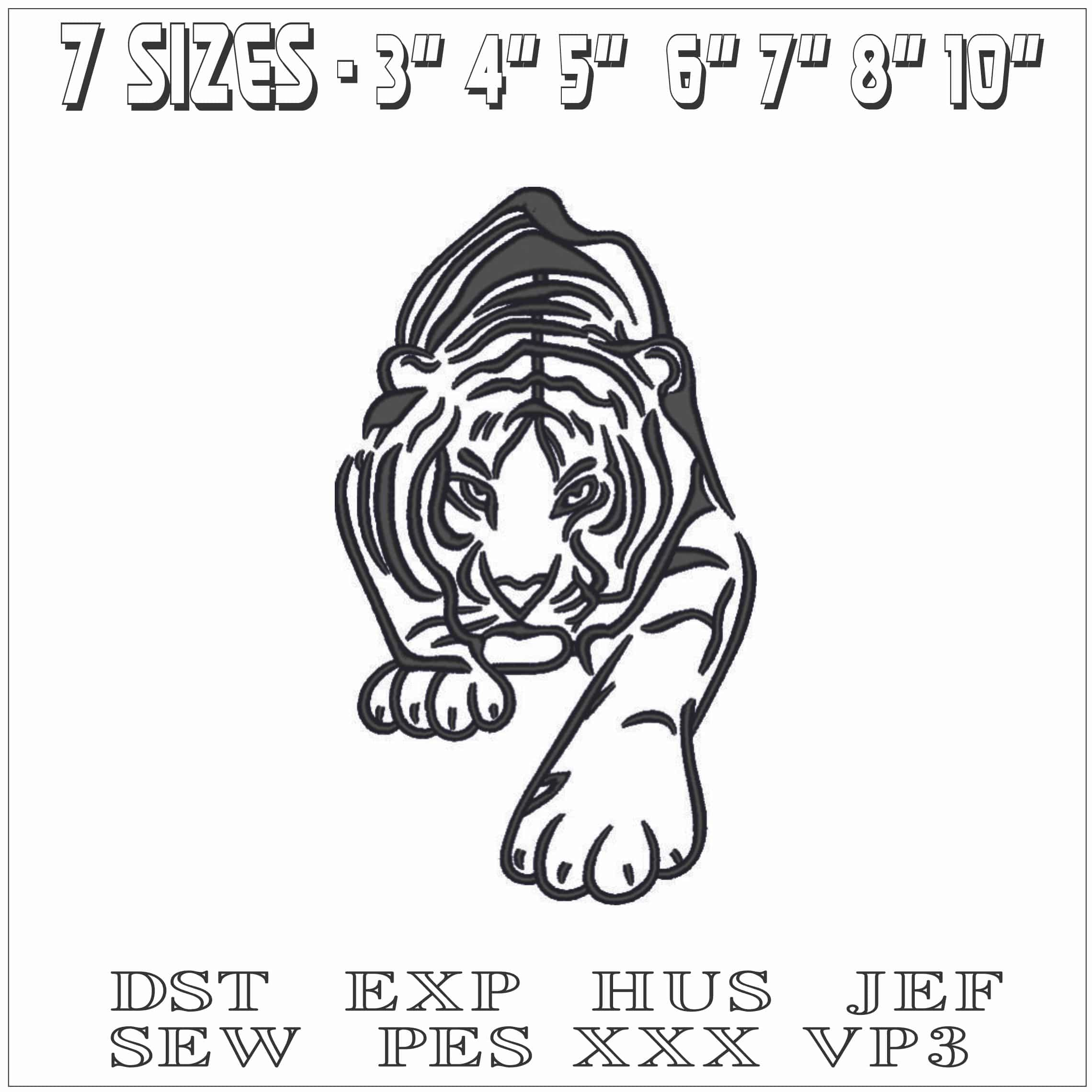 LSU Tiger walking-Elegant embroidery design file - instant download — view 2