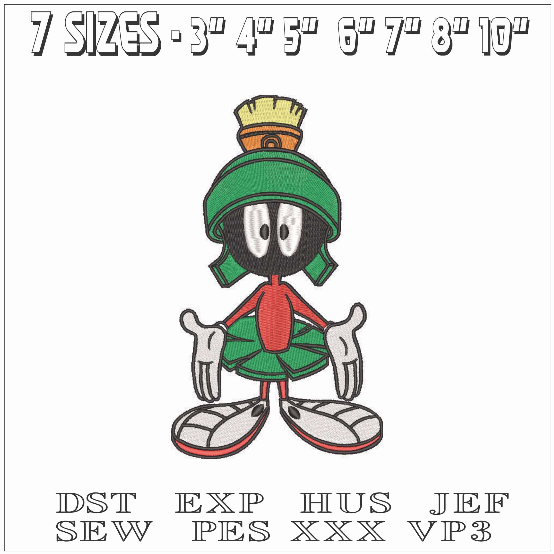 Marvin Martian Exclamation-Elegant embroidery design file - instant download — view 2