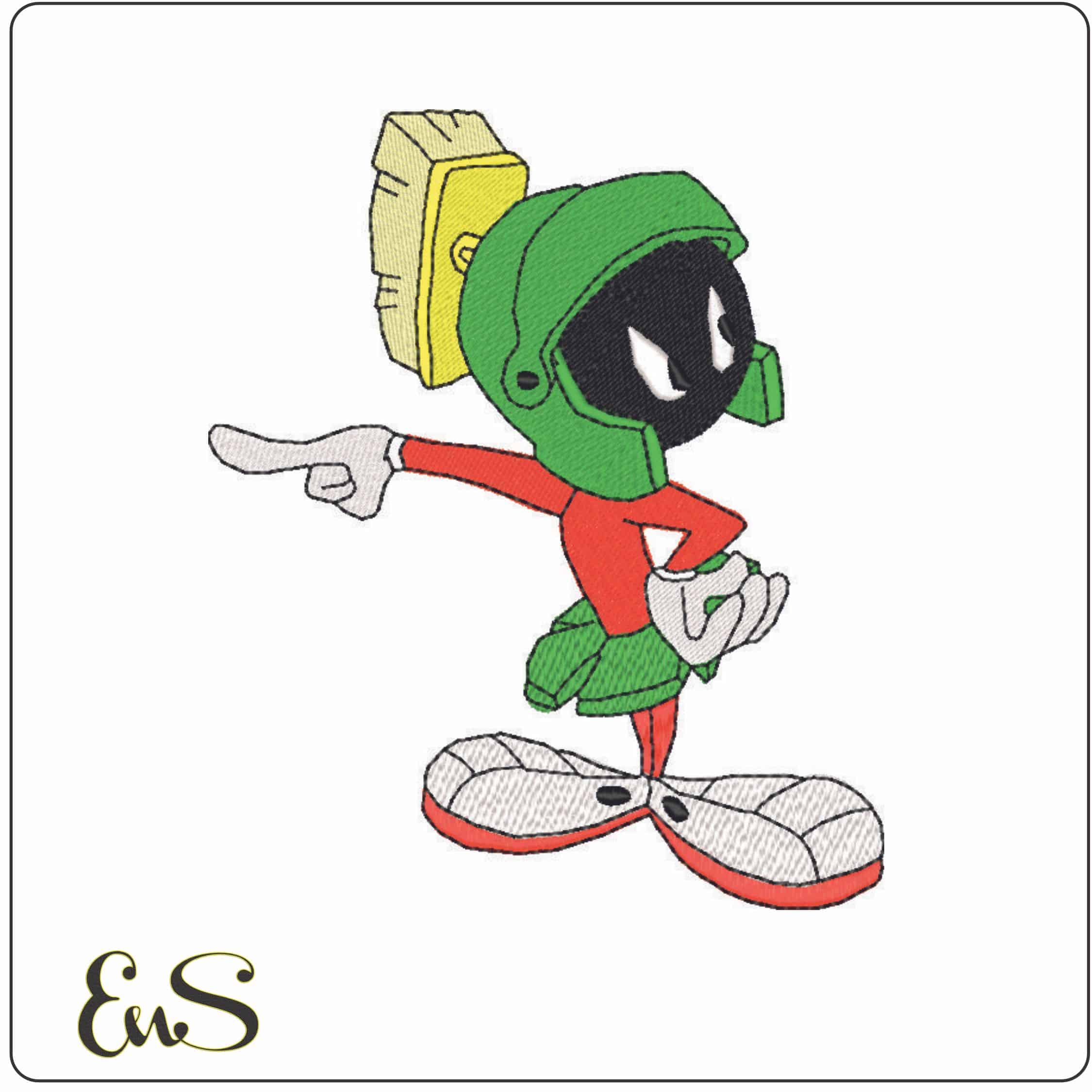 Marvin The Martian-Elegant embroidery design file - instant download